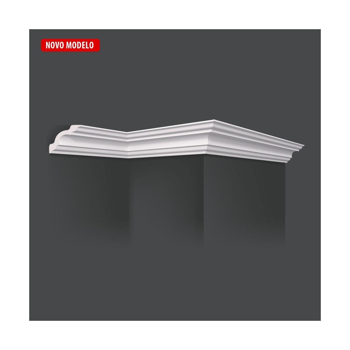 Perfil de Poliestireno Homestar Up27 Branco Barra 2m