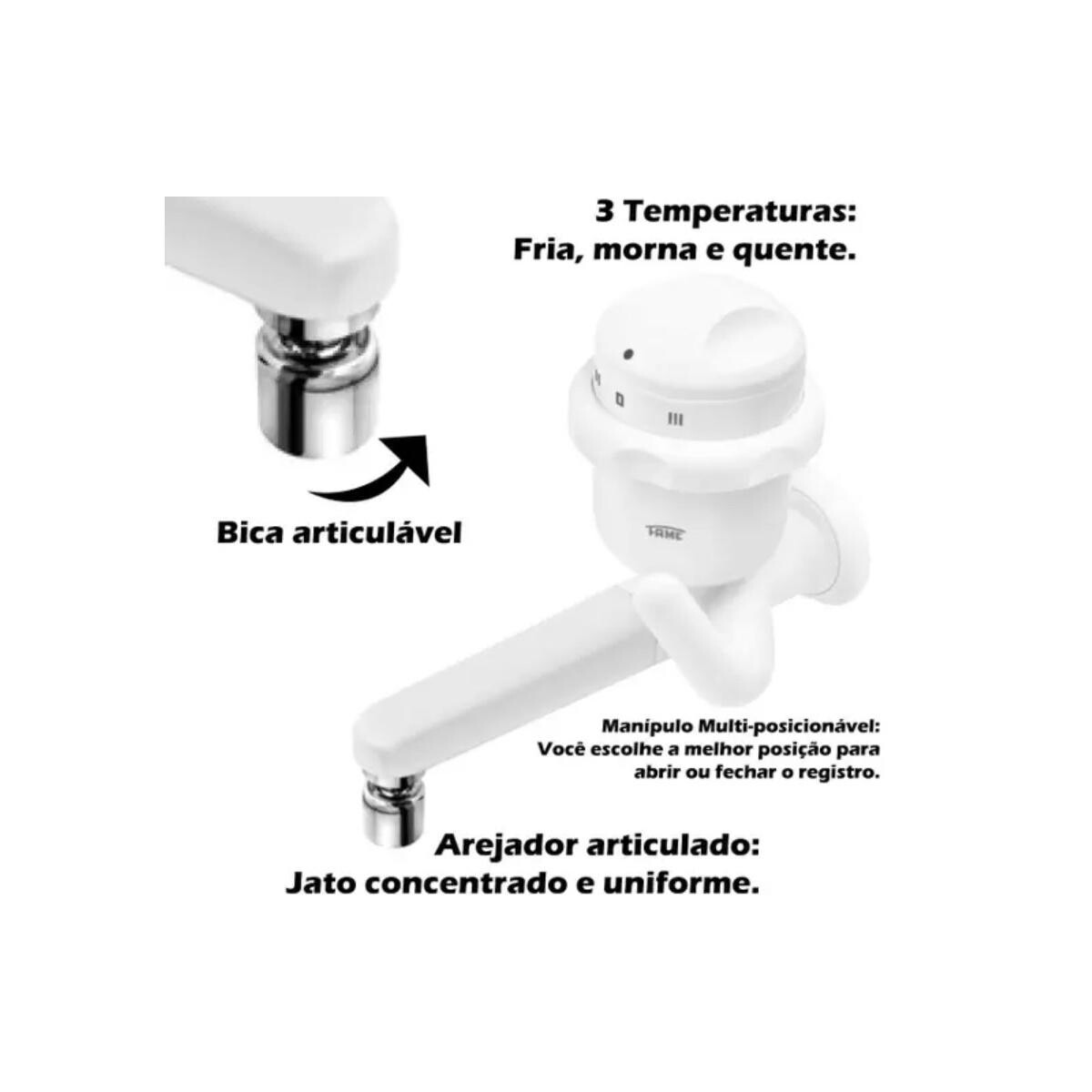 Torneira Elétrica Fame Bica Reta 5400w