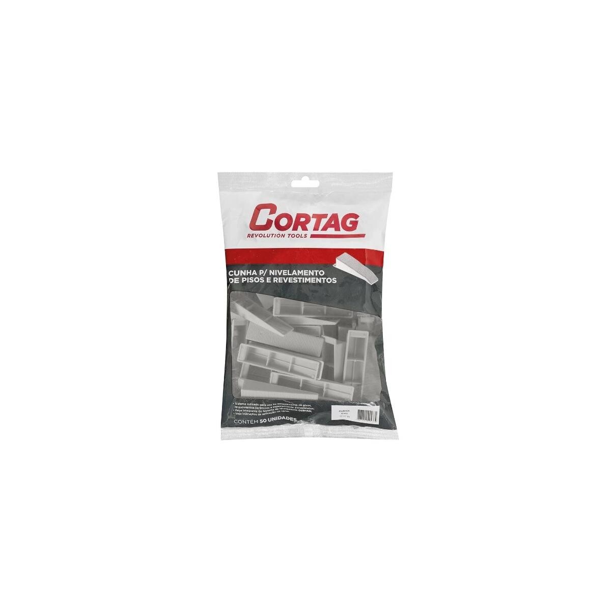 Cunha para Nivelamento Porcelanato Cortag Eco 50 Peças Reutilizável