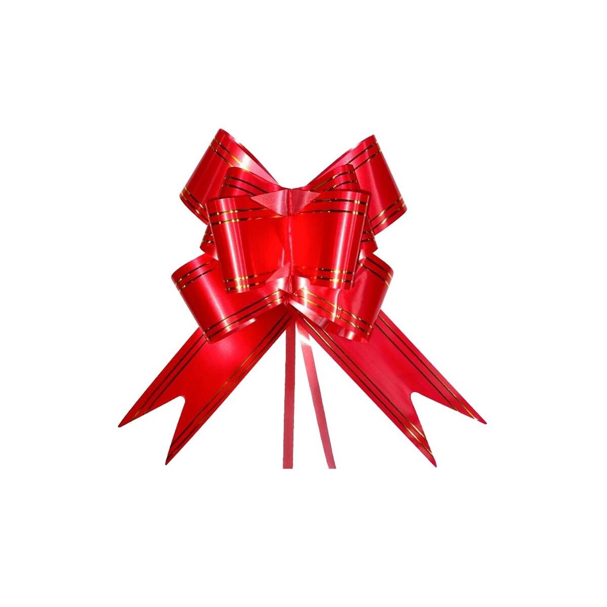 Laço Decorativo Vermelho 17mmx34cm Pacote com 10 Unidades