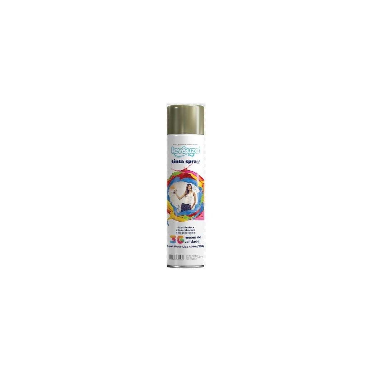 Tinta Spray Metálica Ouro 400ml Lev&uze