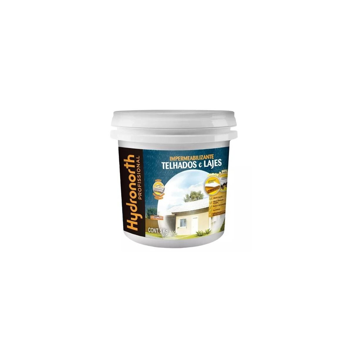 Tinta Impermeabilizante Telhados e Lajes Hydronorth Branco 5kg