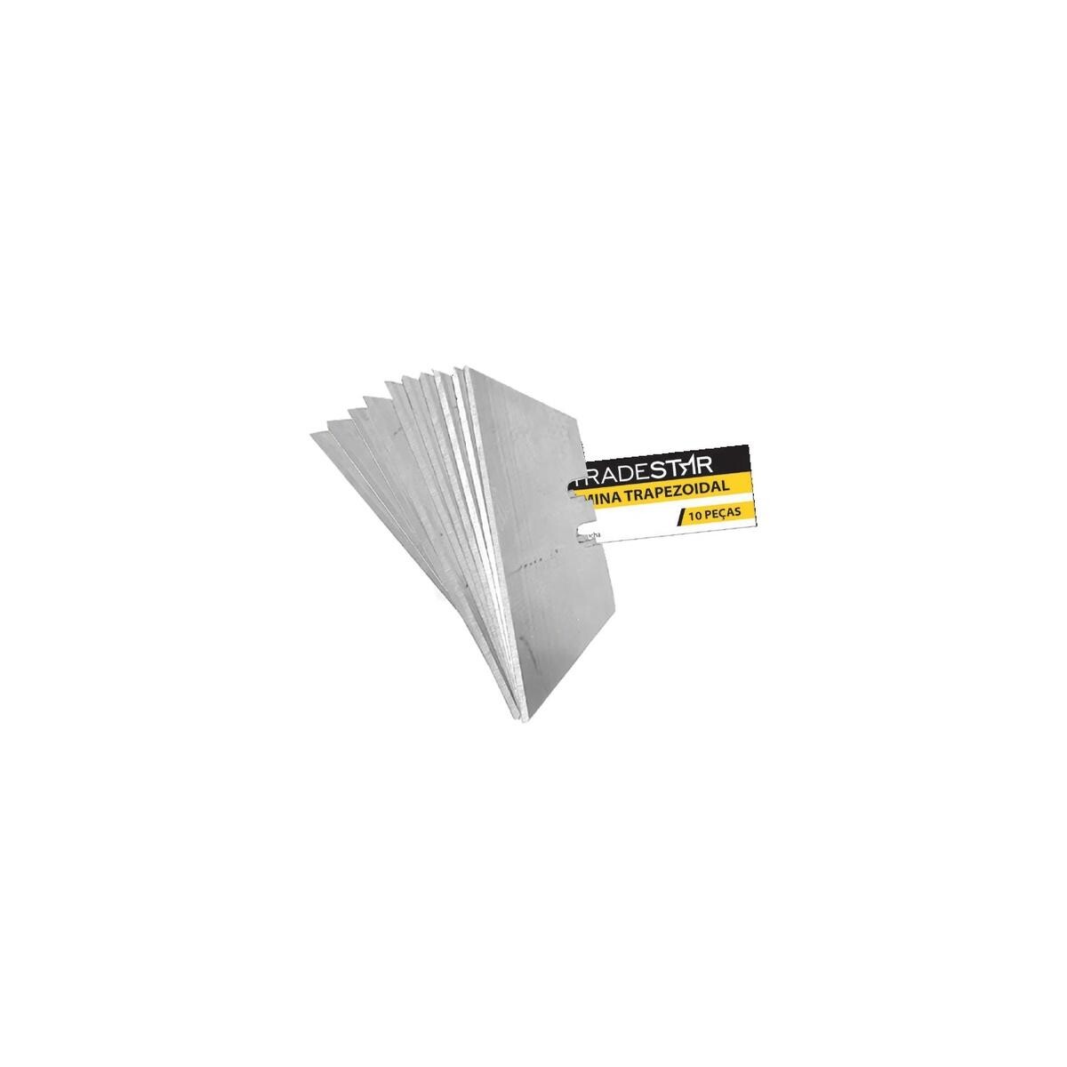 Lâmina para Estilete Trapezoidal Tradestar - Kit 10 Peças Alta Durabilidade