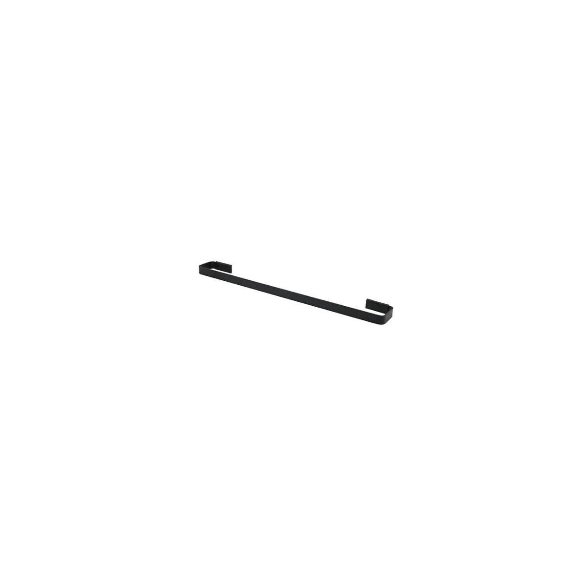 Porta Toalha Reto Rainha Quadra Preto Fosco 45 Cm