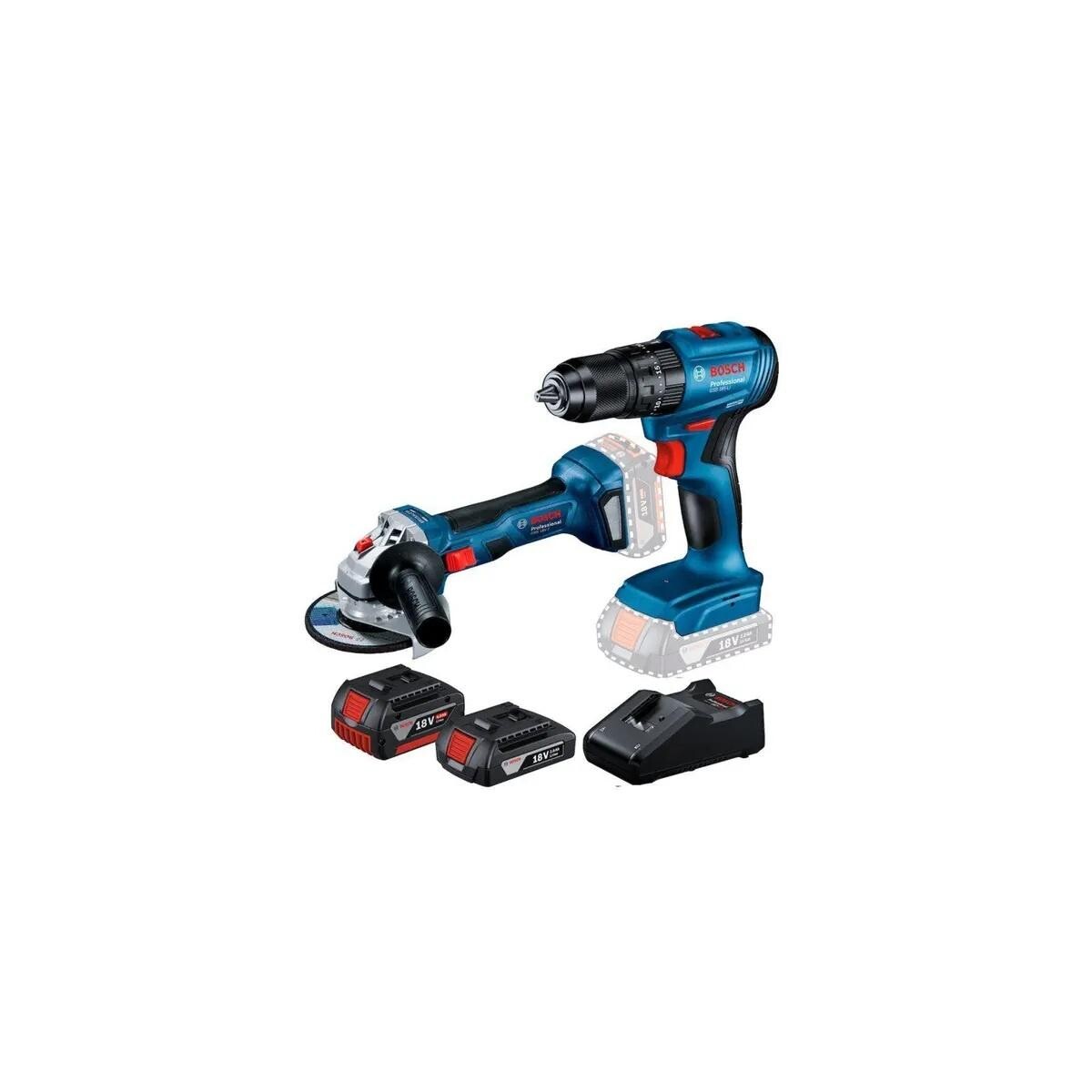 Combo Bosch 18v: Furadeira de Impacto Gsb185 + Esmerilhadeira Gws180