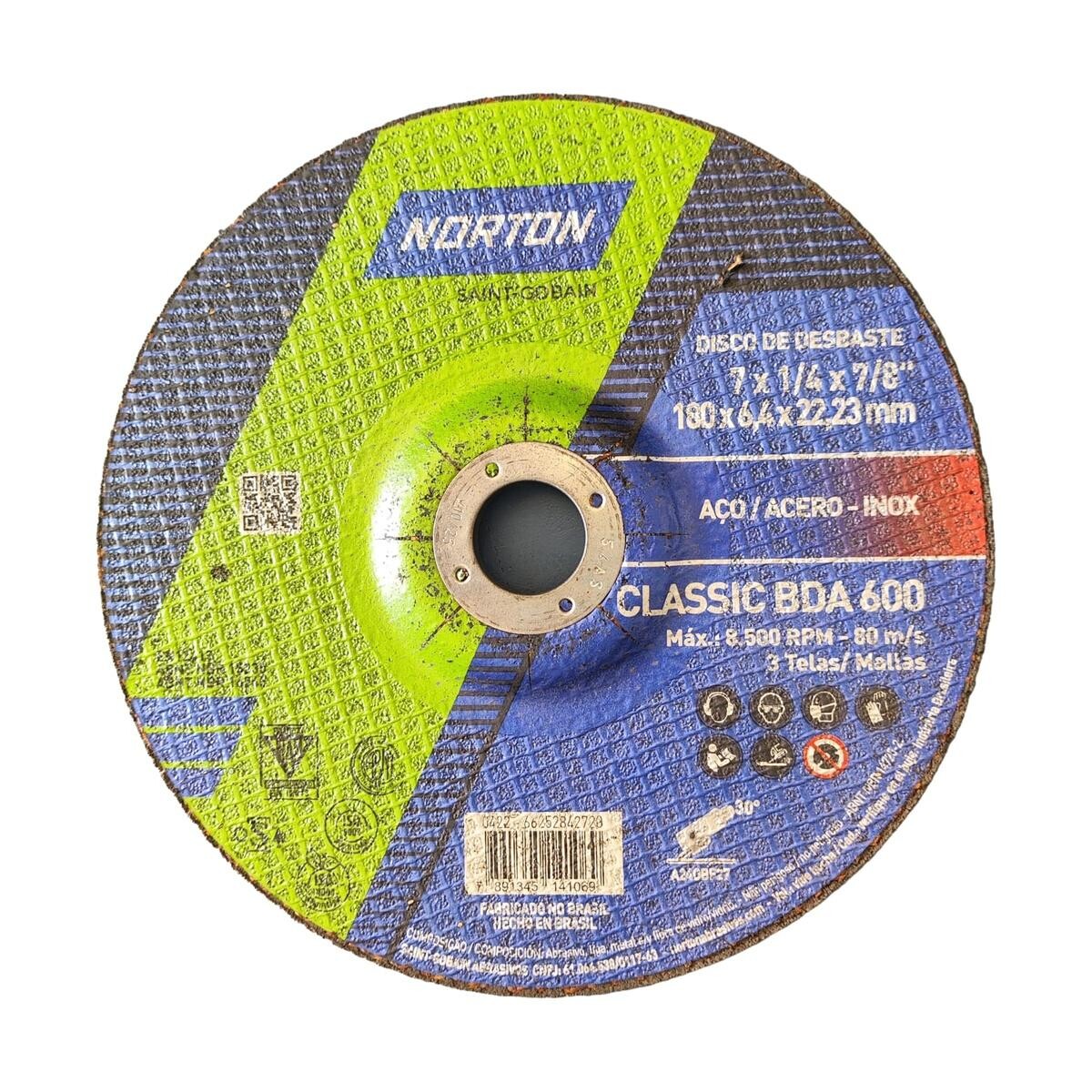 Disco de Desbaste Norton Classic 7-1/4" para Metais
