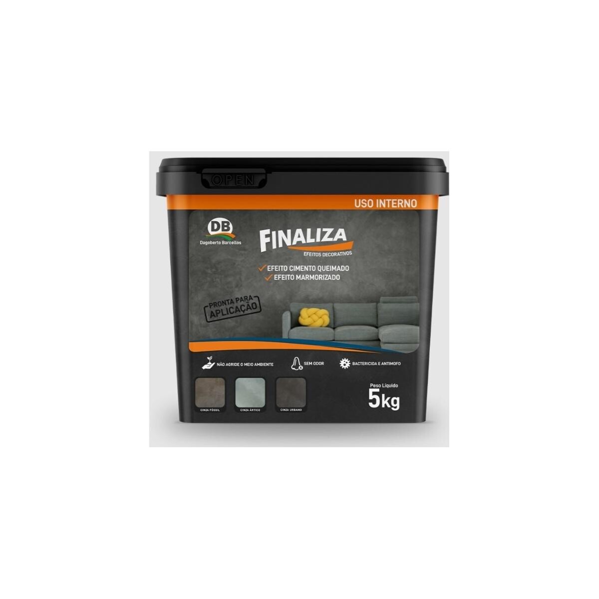 Efeito Decor Cimento Queimado Finaliza Cz Urbano 5kg