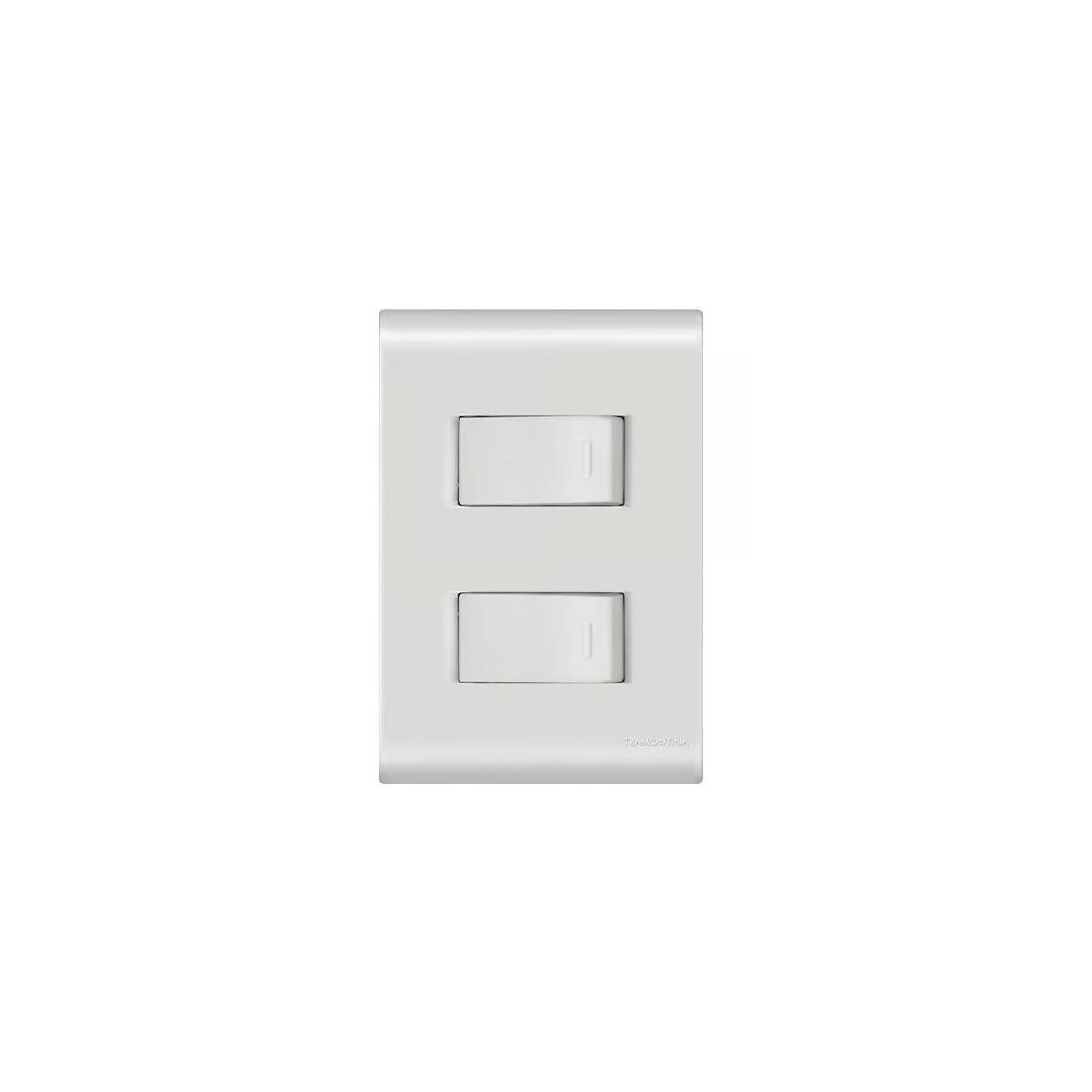 Interruptor 2 Teclas 10a Tramontina Liz Branco