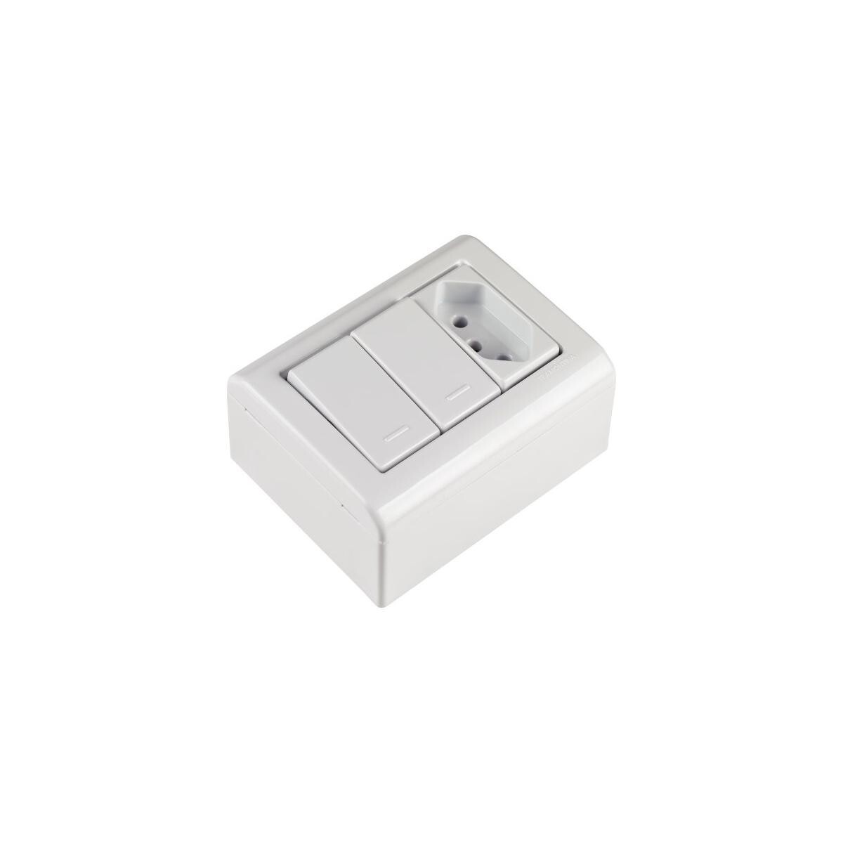 Conjunto Interruptor Simples e Tomada 10a Tramontina Liz Sist X 57304/022