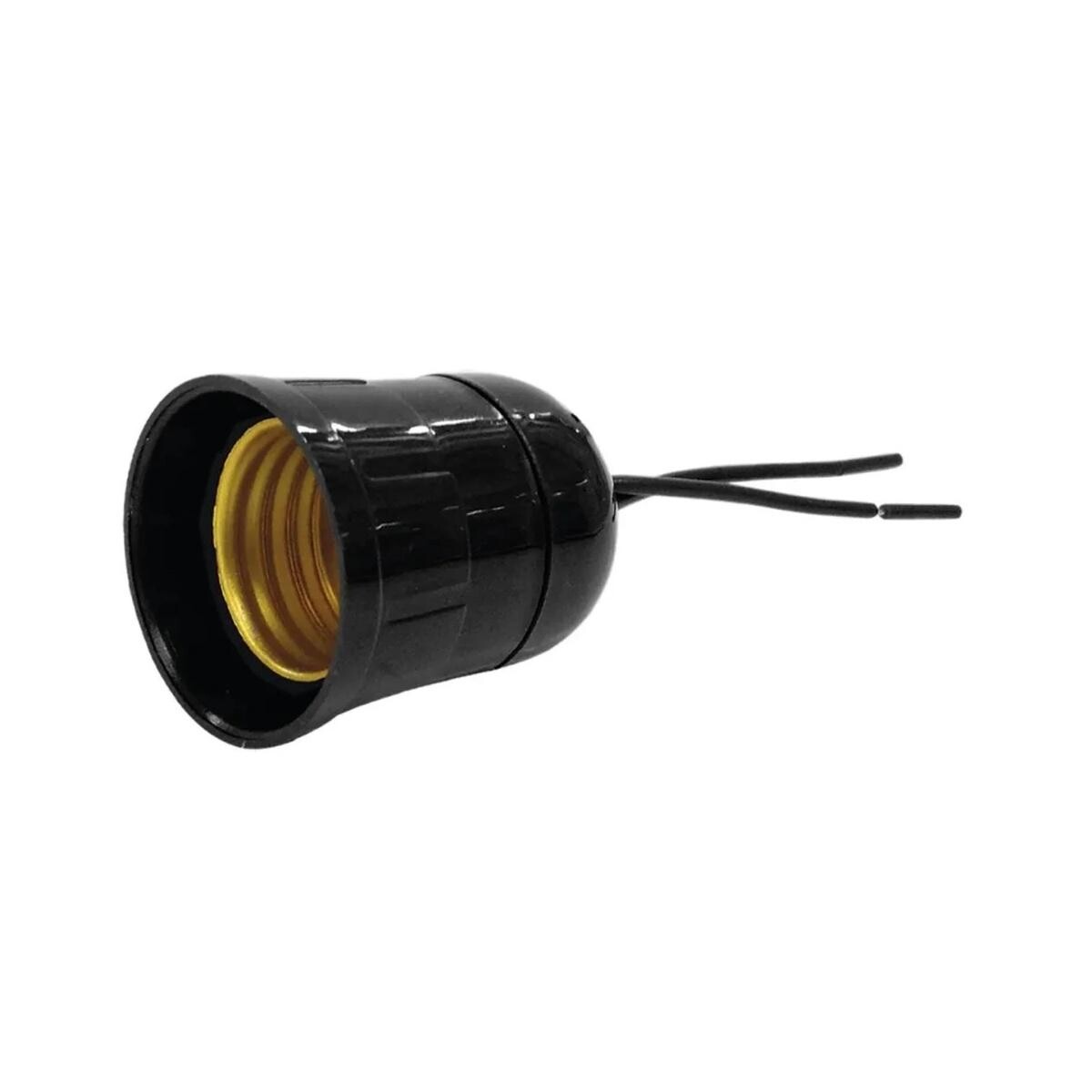 Suporte para Lâmpada Pendente com Rabicho Preto Ilumi E27