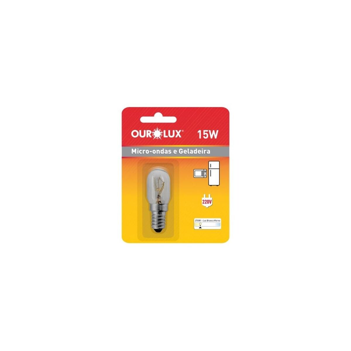 Lampada E14 15w Lustres Geladeiras Microondas Ourolux