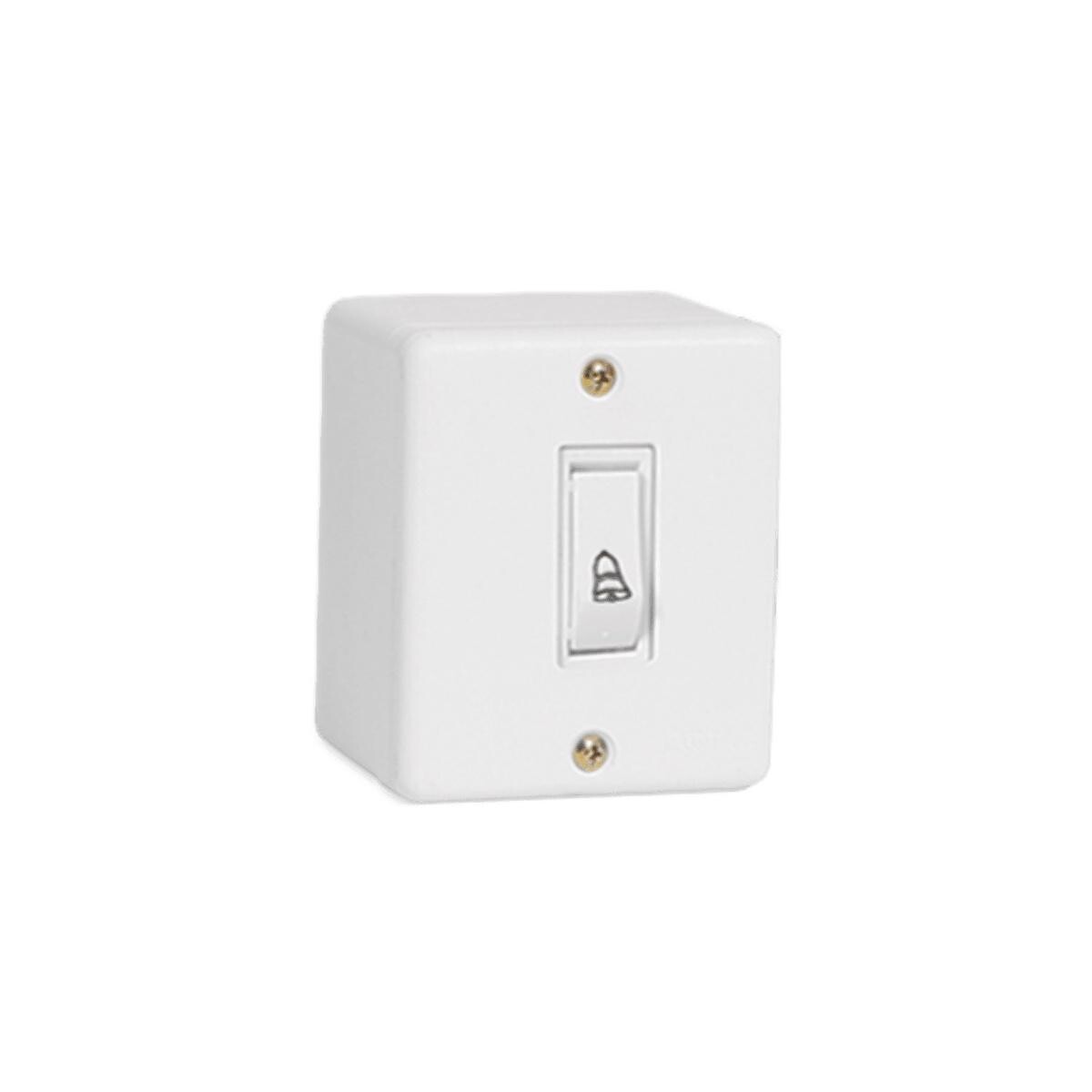 Campainha Inter Sistema 1 Tecla Iluminada Branca - Botão Universal