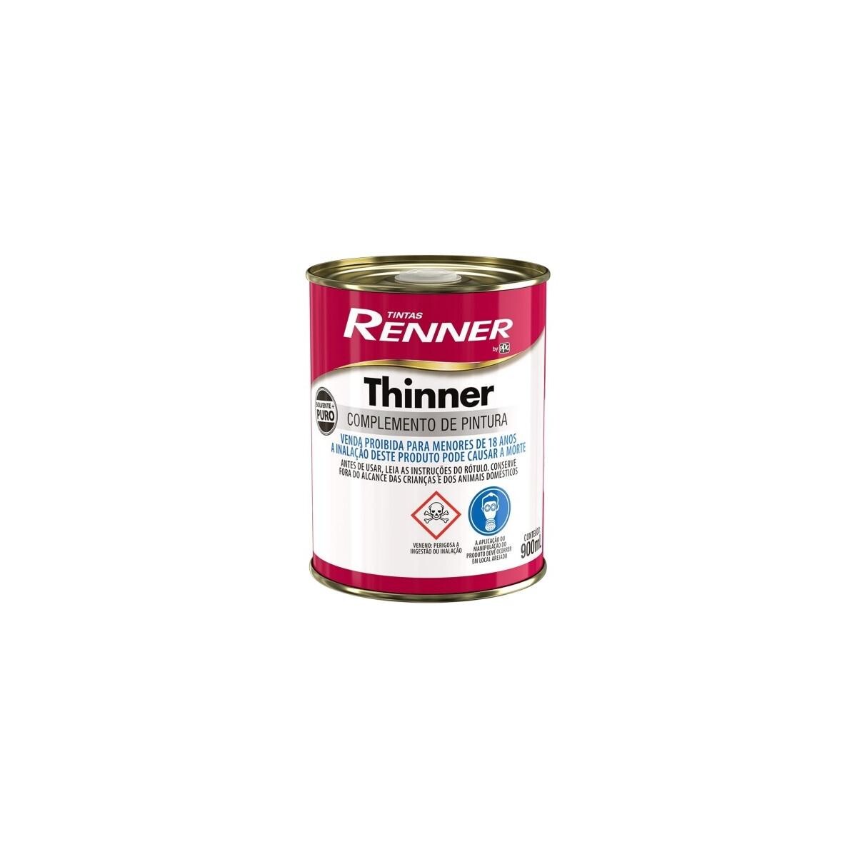 Thinner Renner 0,9l para Diluição de Tintas e Limpeza Profissional