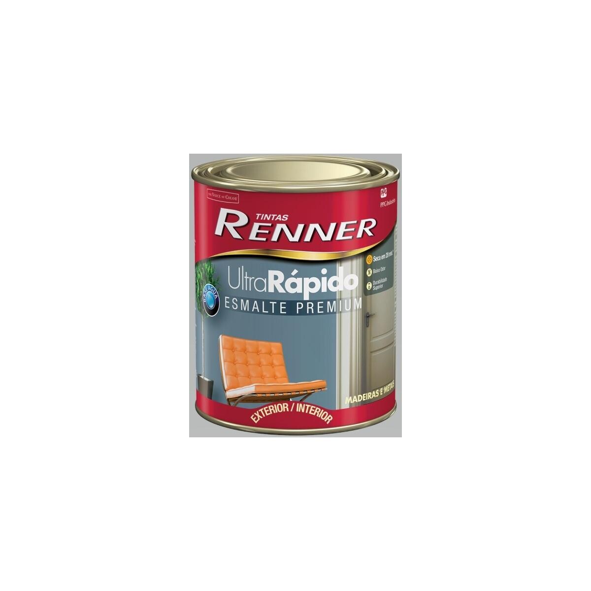Tinta Esmalte Base água Ultra Rápido Renner Branco Acetinado 0,9l