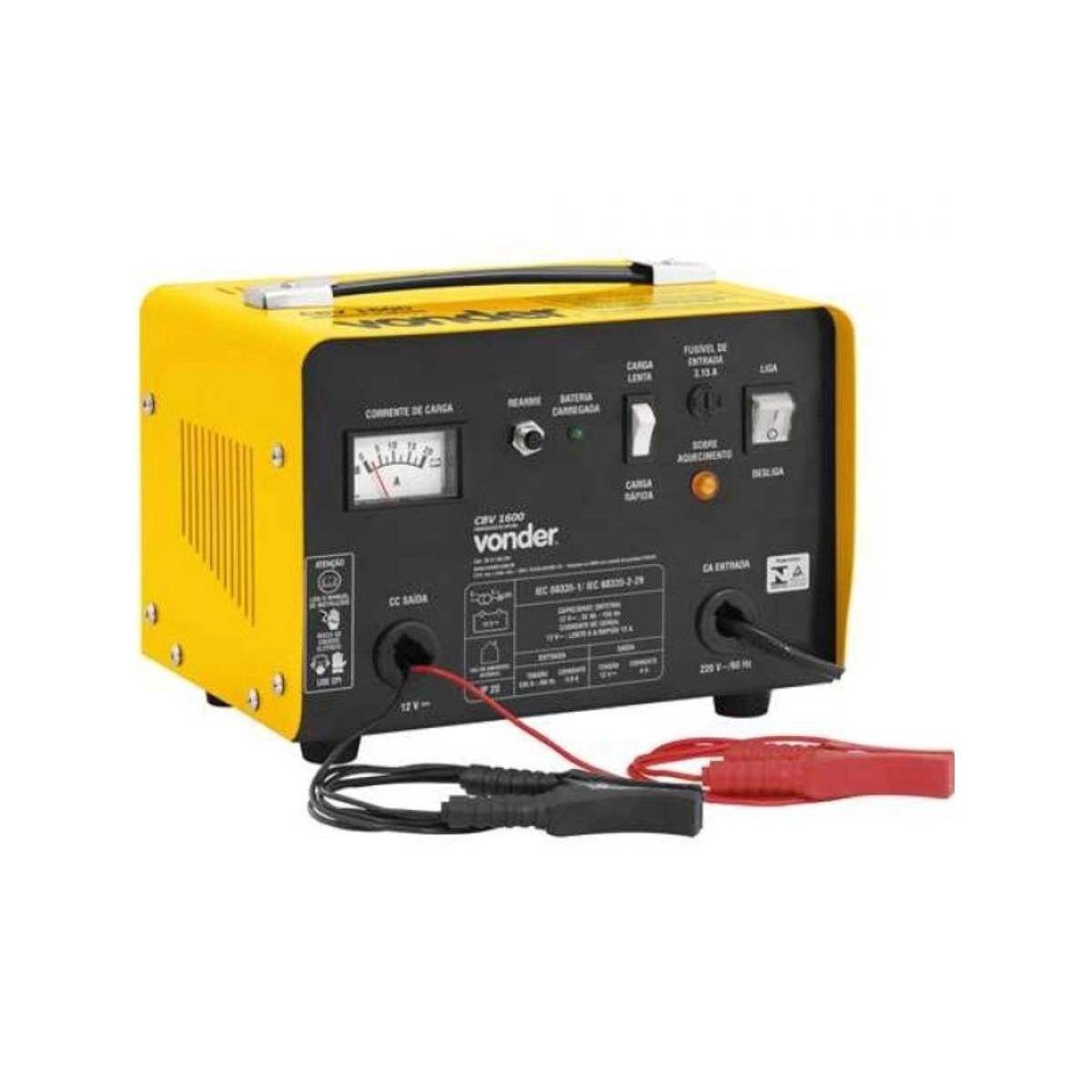 Carregador de Bateria Vonder Cbv1600 220v para Automotivo e Manutenção