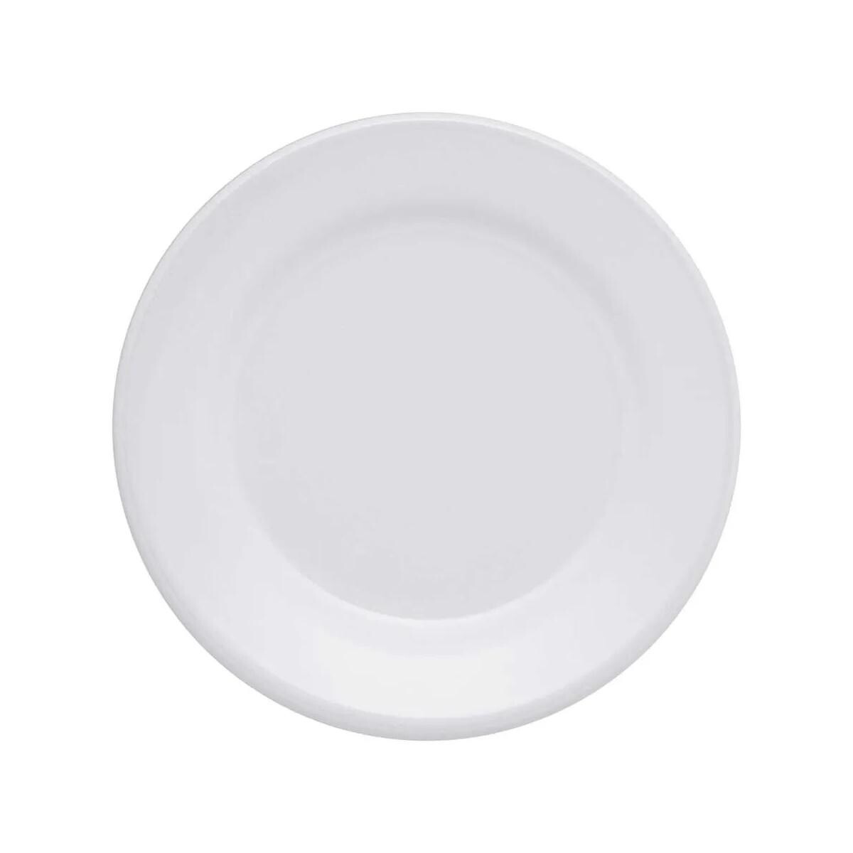 Prato Raso Oxford Vitramik Cerâmica Branco Resistente
