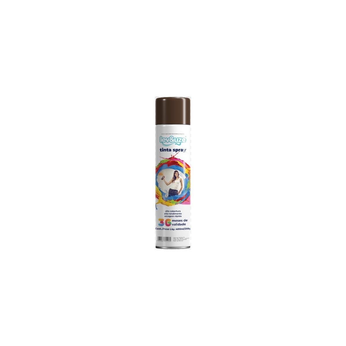 Tinta Spray Marrom 400ml Uso Geral Lev&uze