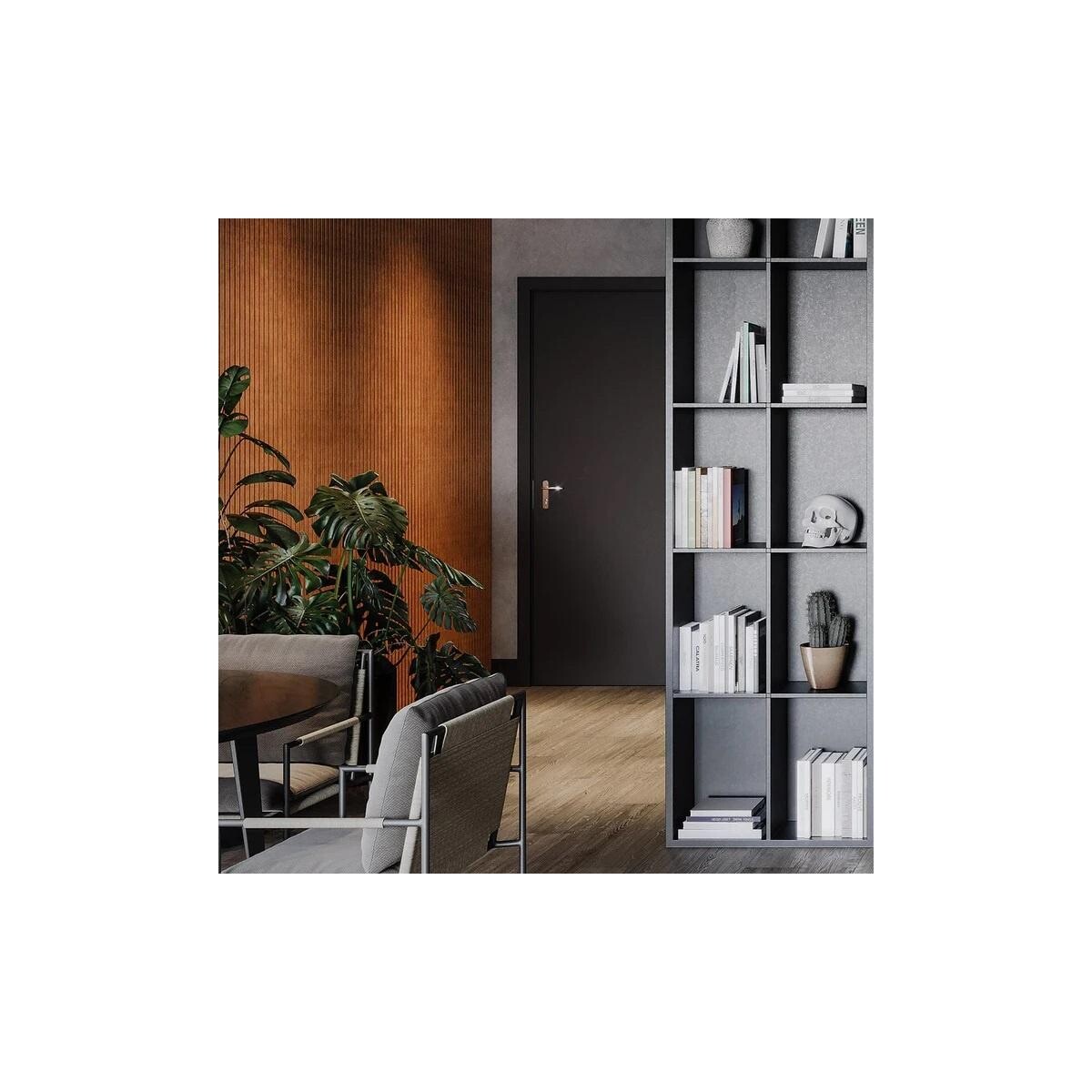 Painel Ripado Autocolante Meu Rodapé Urban Bronze 2,5m