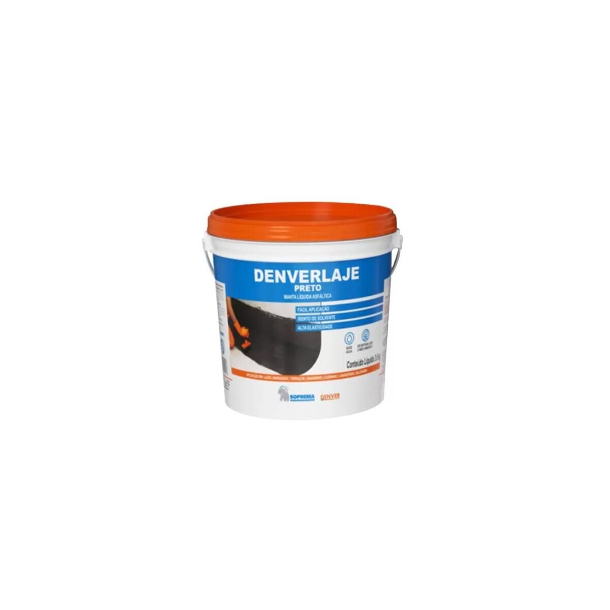Impermeabilizante Denver Laje Líquida Preto 3,6kg - Denverlaje