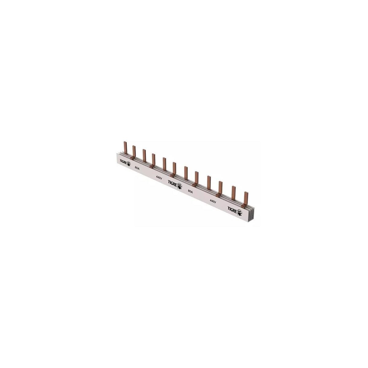 Barramento Monofásico Tigre 12 Ligações Din 80a 440v