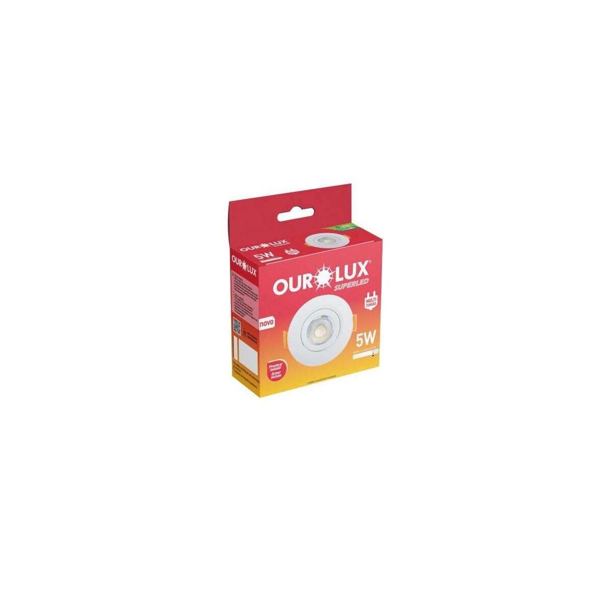 Spot Led Redondo 5w 6400k Branco Ourolux