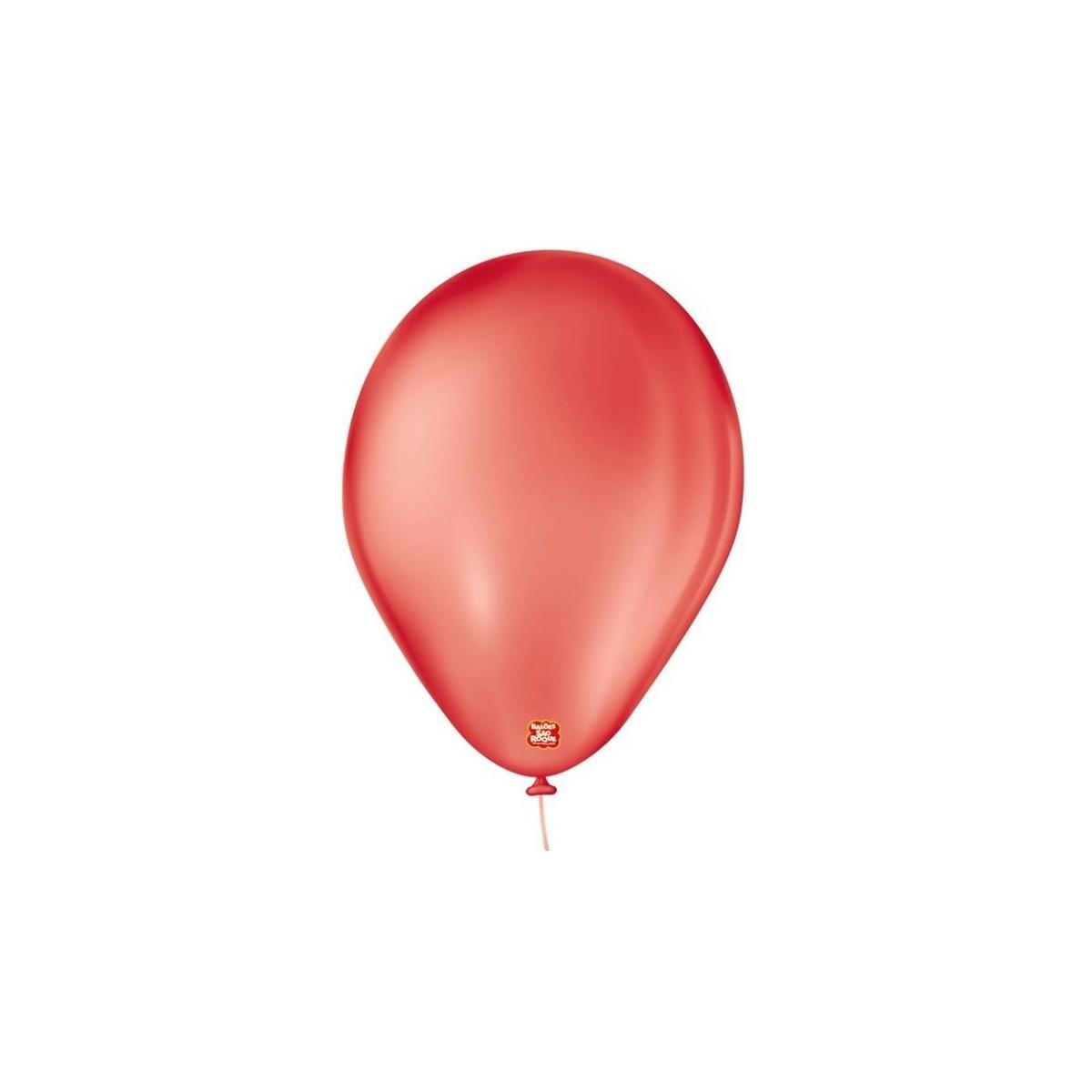 Balão Liso São Roque 7 Polegadas Vermelho Pacote 50 Unidades