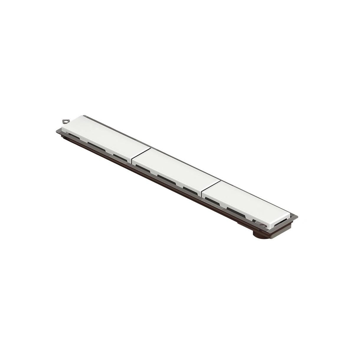 Ralo Linear Seco Lateral 75cm Abs Branco Novii