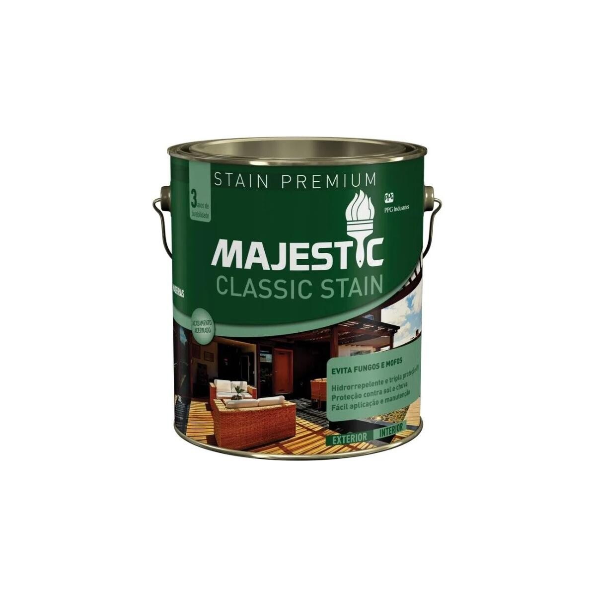 Stain Classic Natural 3,6l Majestic Protetor de Madeira