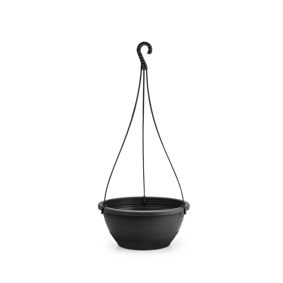 Vaso Redondo 3,5l com Alça Megaplanta Preto 50cm para Plantas
