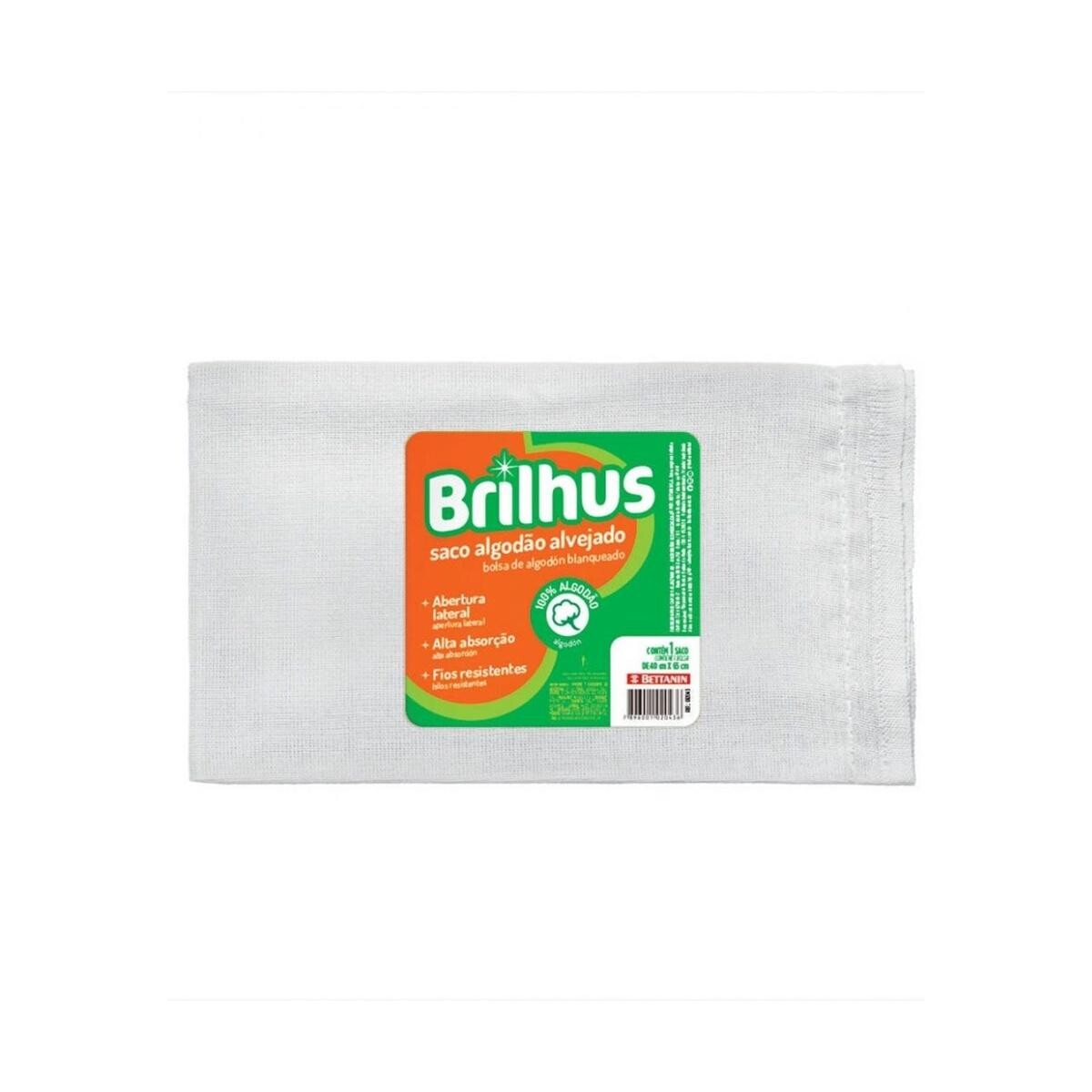 Saco Alvejado de Algodão Brilhus Bettanin - Algodão Puro e Resistente