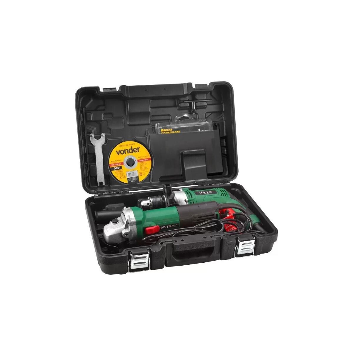 Conj Furadeira 1/2+ Esmerilhadeira 4-1/2 750w Dwt