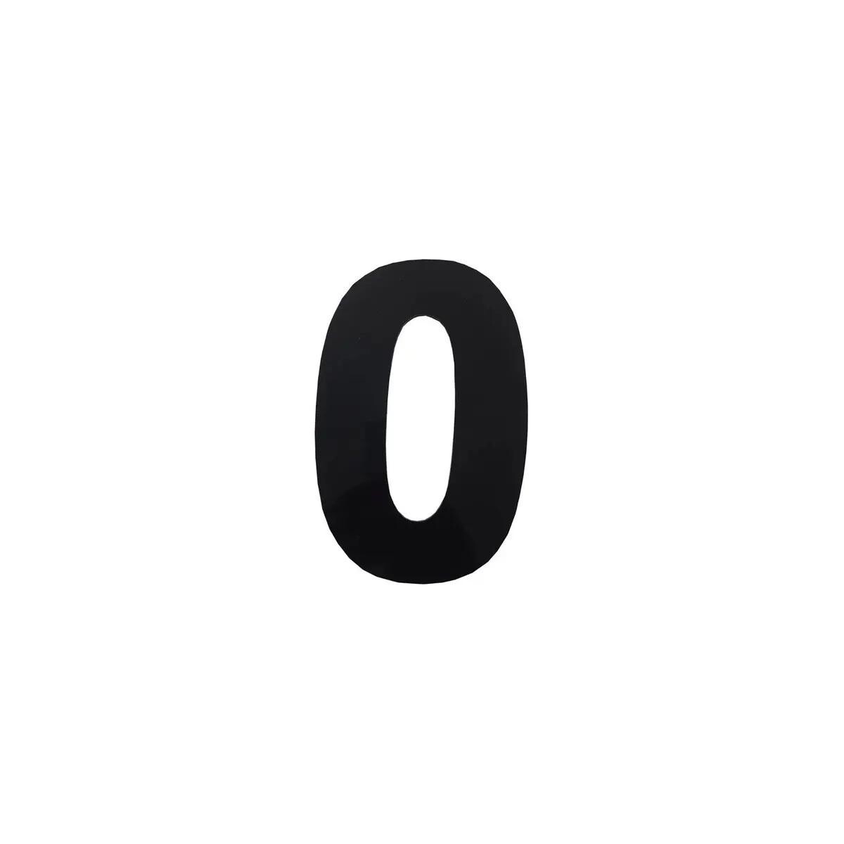 Número Residencial Numeral Nº 0 Preto 125mm