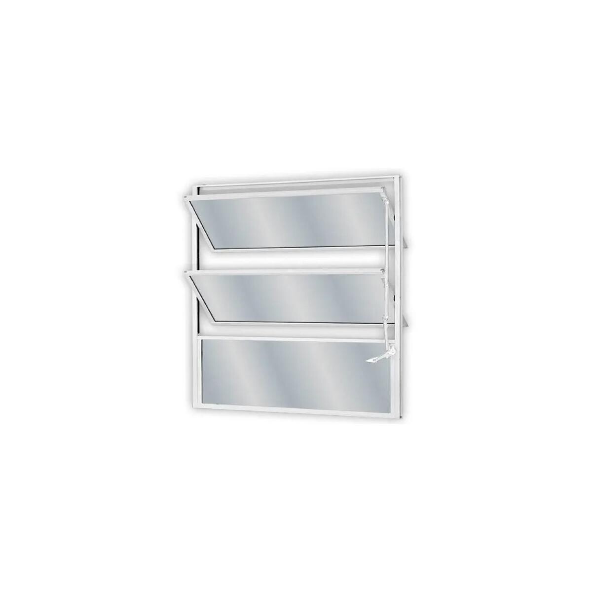 Janela Basculante Mgm Alumínio L3142 Vidro Boreal 60x40cm