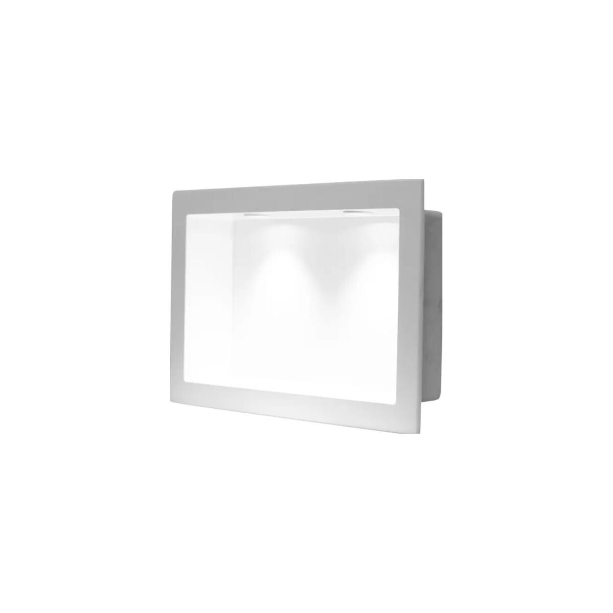 Nicho de Embutir Marmorite Forma 30x50cm com 2 Leds Branco