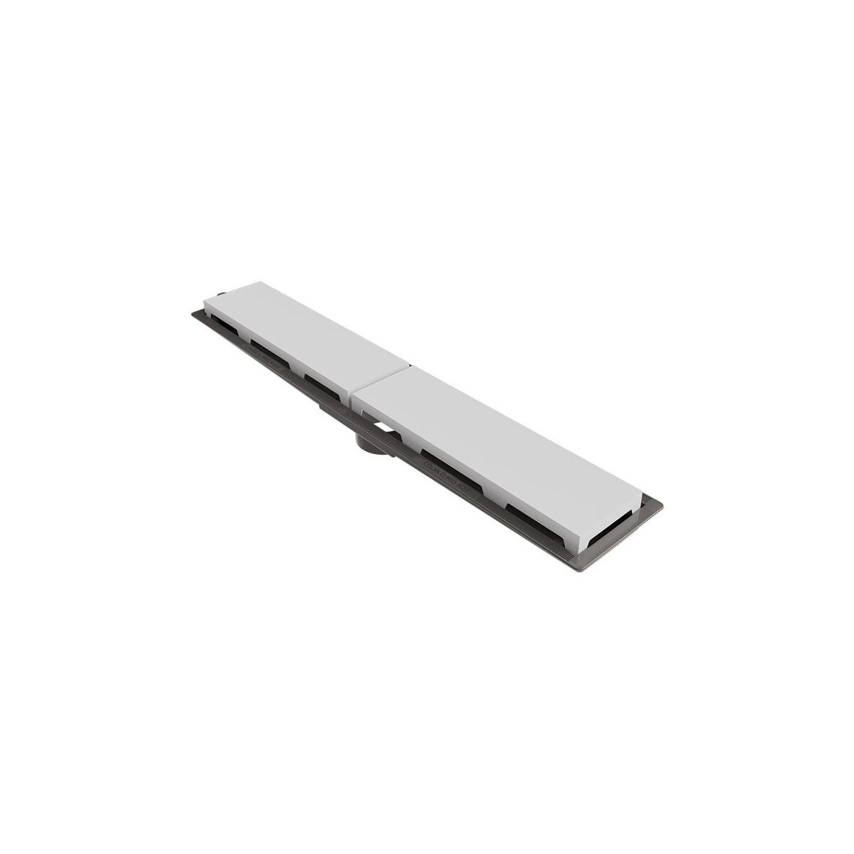 Ralo Linear Seco Central 50cm Abs Branco Novii