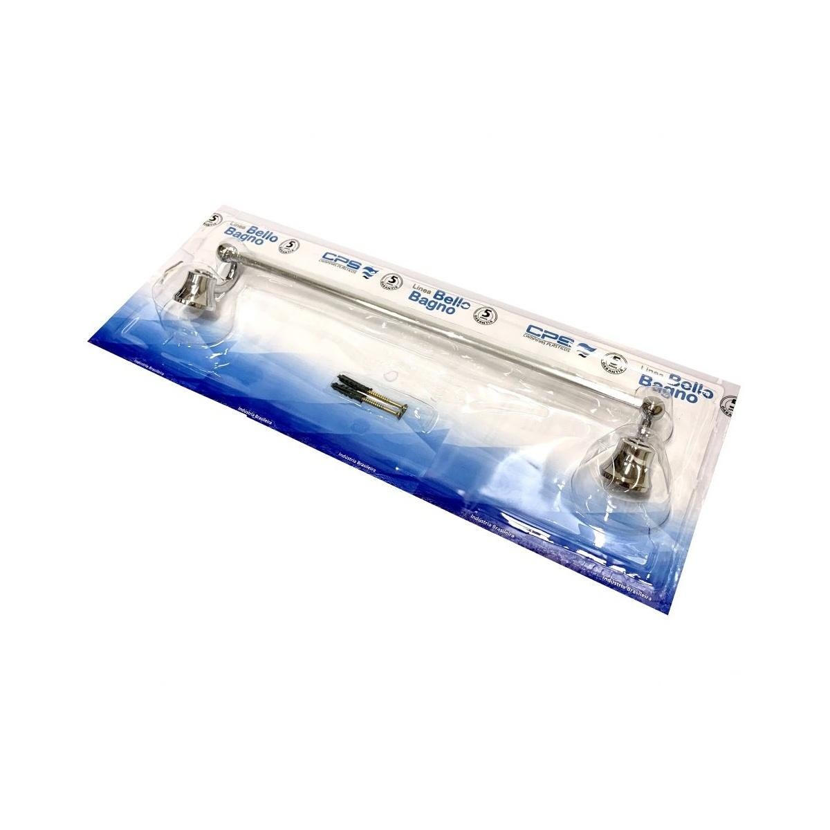 Porta Toalha Horizontal Bello Bagno Cromado Durável para Banheiro