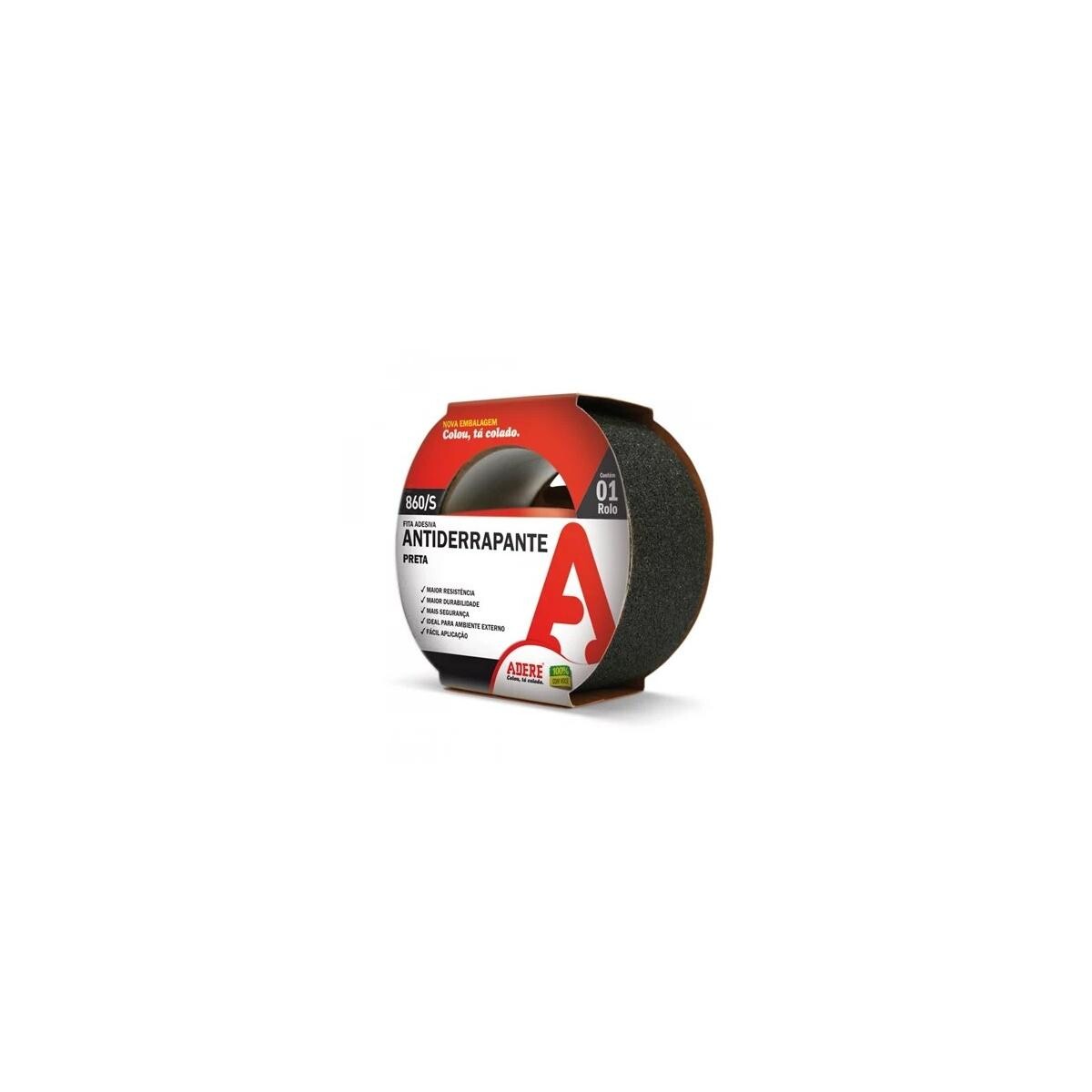 Fita Antiderrapante Adere 50mmx5m Preta para Segurança