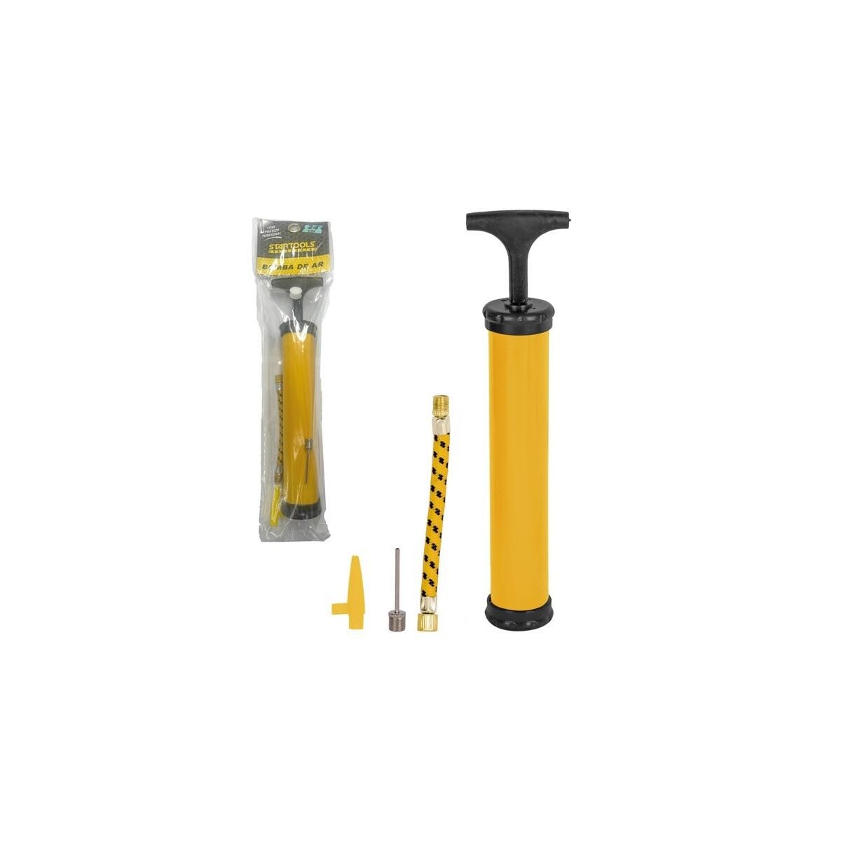 Bomba de Ar Manual Startools para Inflar 2 Bicos e 1 Conector