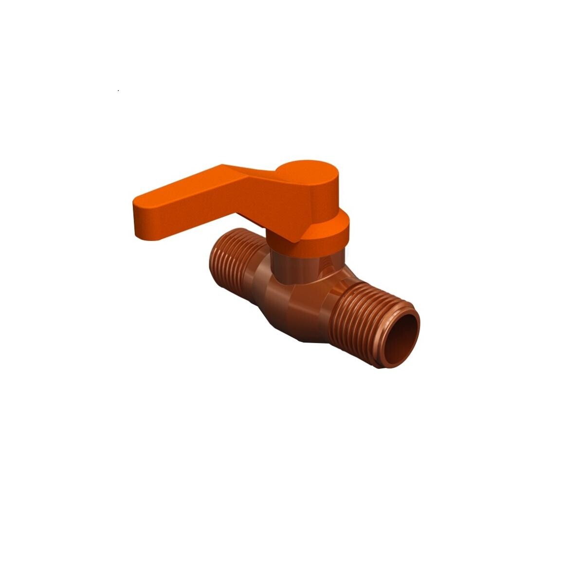 Registro Alavanca 1/2" Rosca Externa Branco Durin