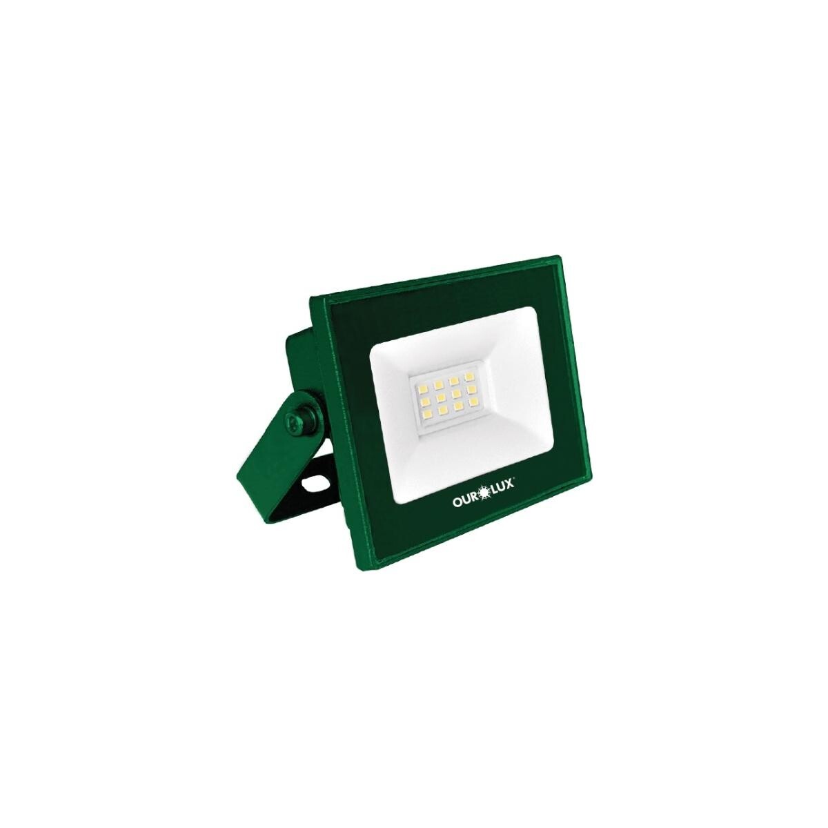 Refletor Led Slim 10w Verde Bivolt Ourolux - Iluminação Durável