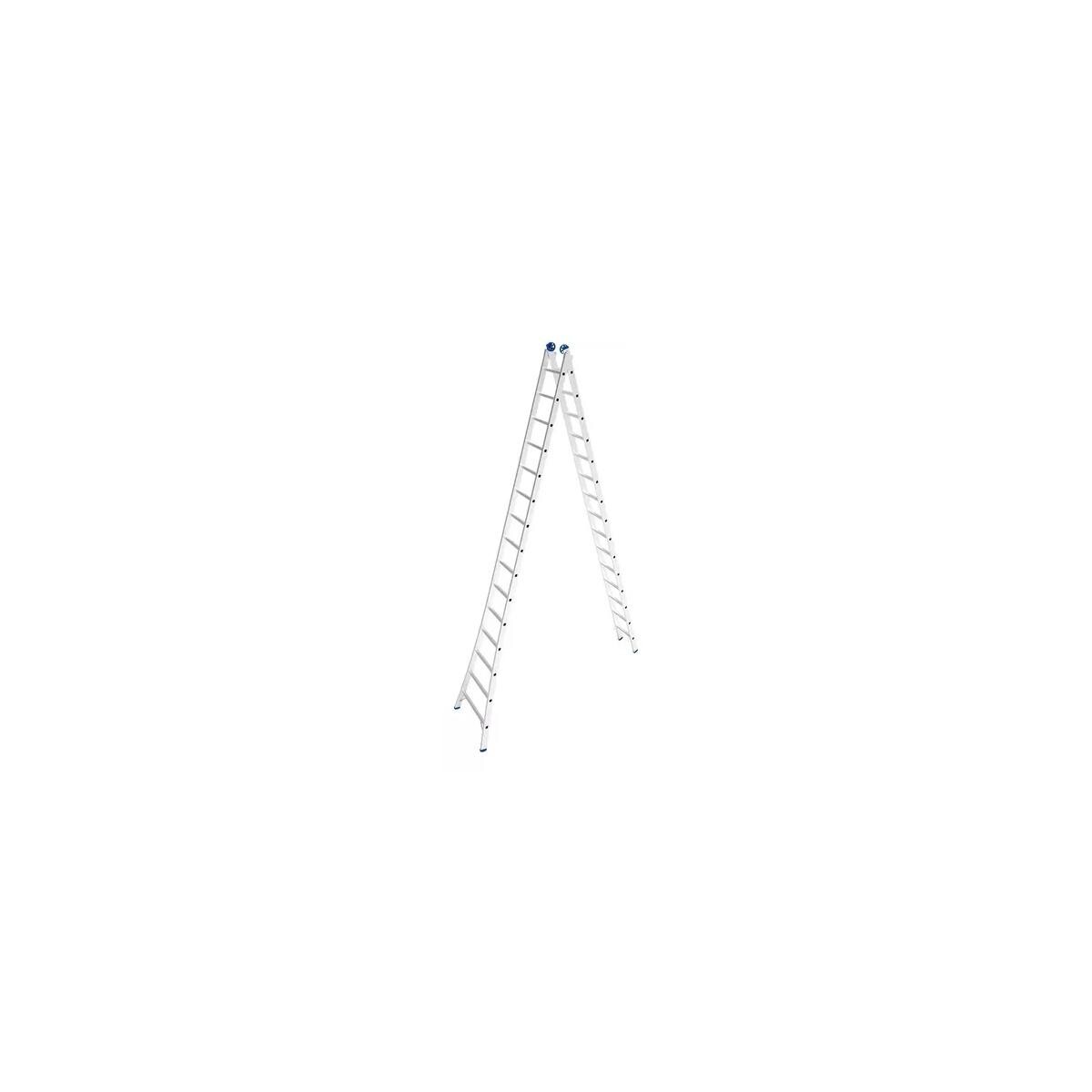 Escada Alumínio Extensível 2x15 Degraus Azimut Profissional