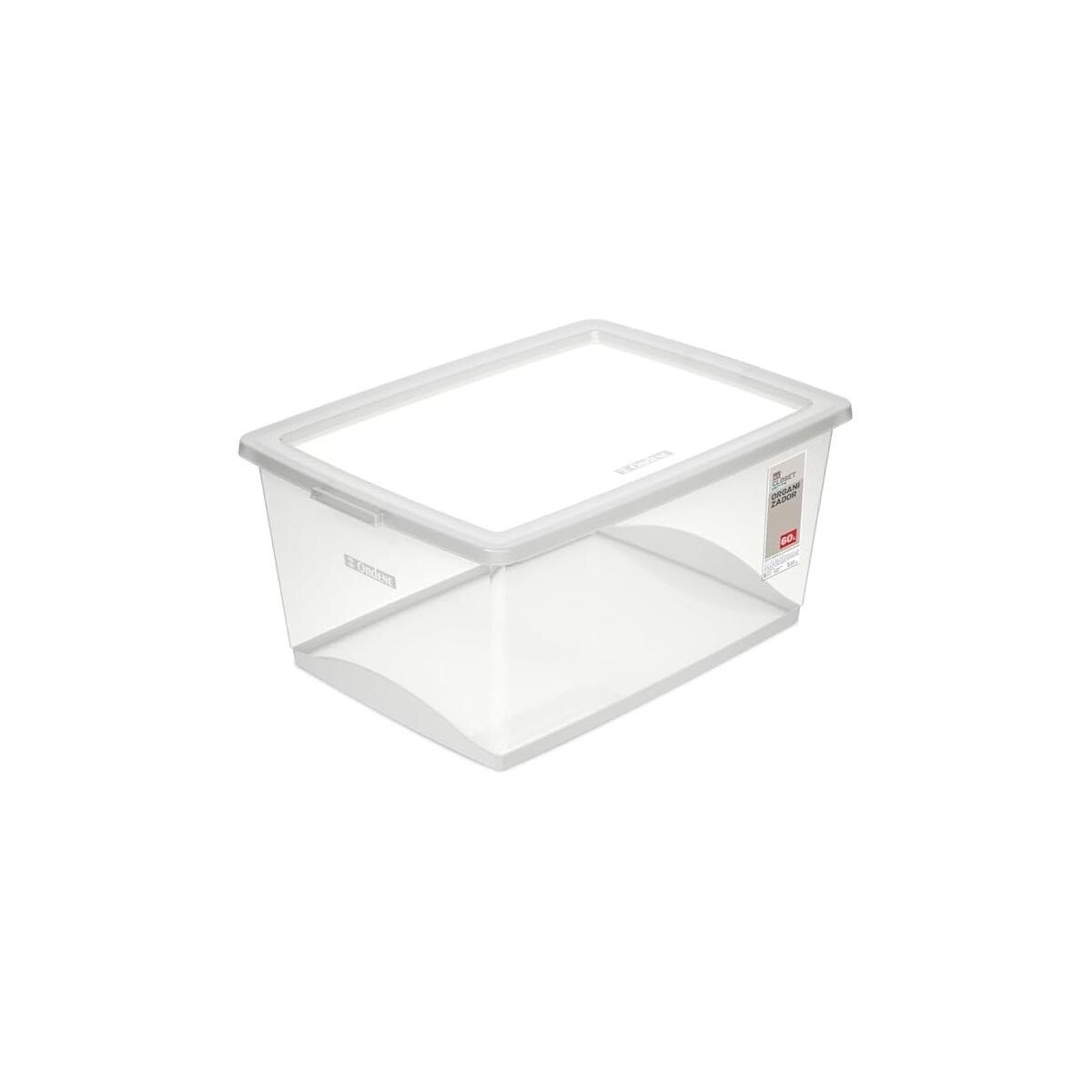 Caixa Organizadora Plástica Cristal 60l My Closet Ordene Lis