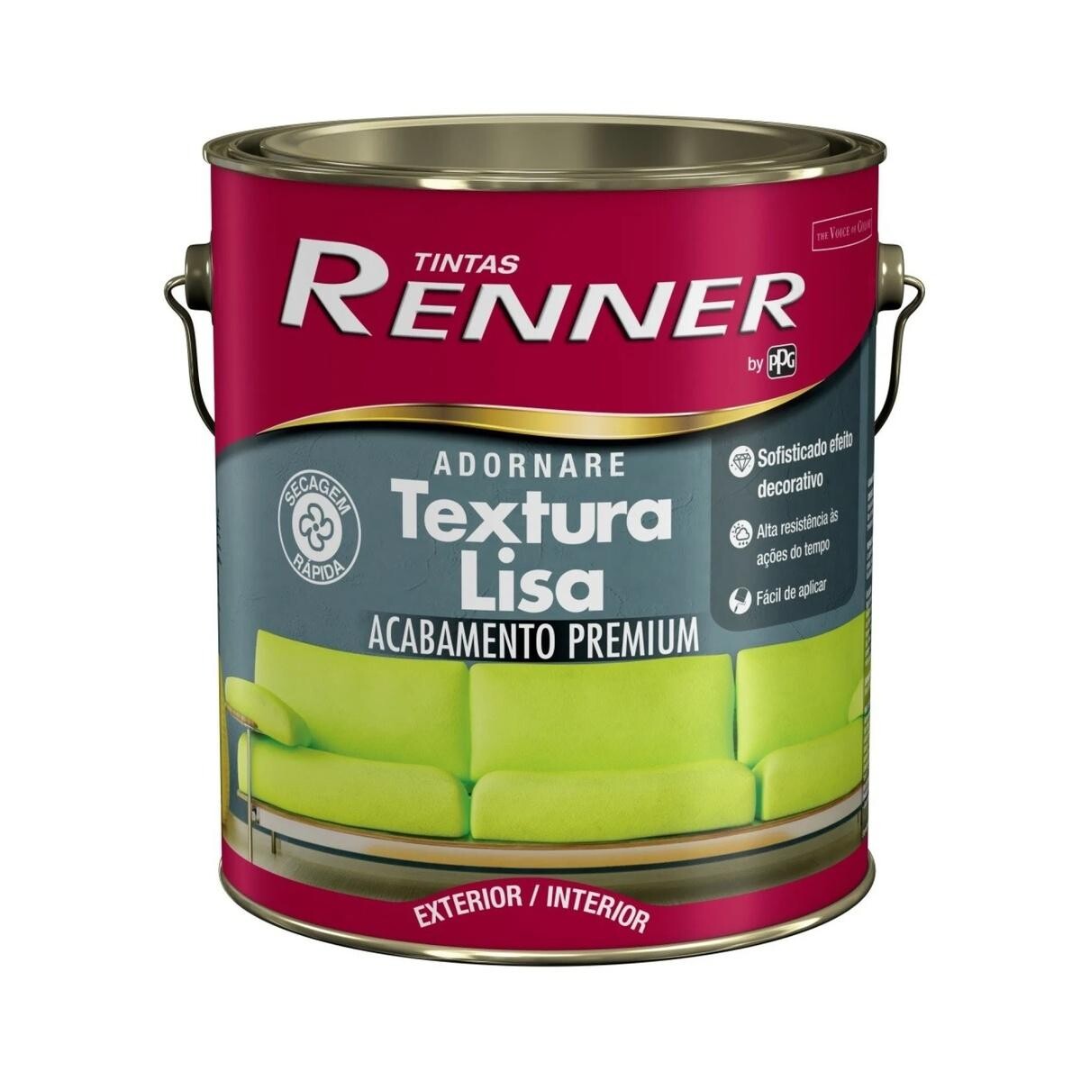 Textura Lisa Adornare Branco 3,6l - Base Pastel
