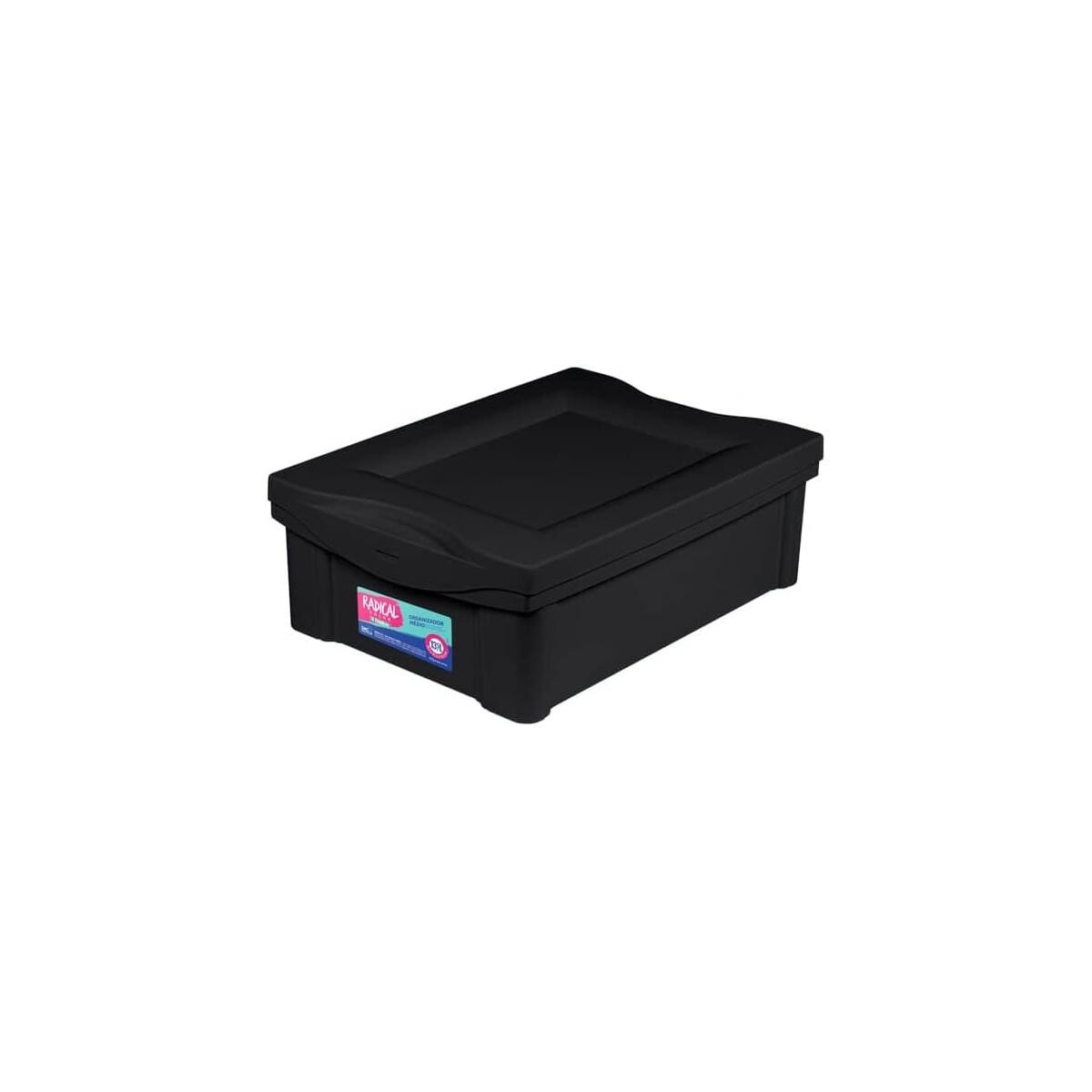 Caixa Organizadora Plástica Radical Color Preto 13,5l