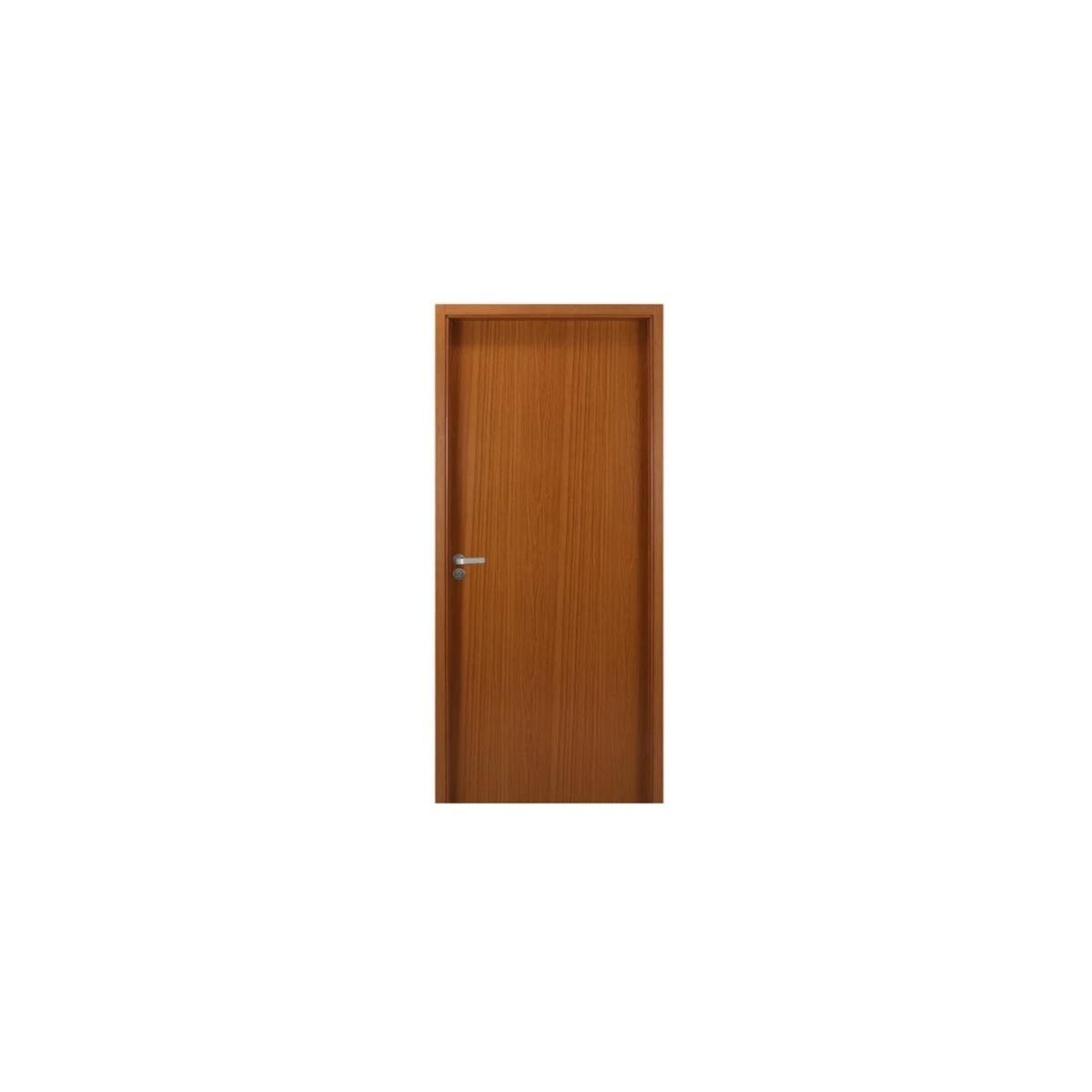 Kit Porta Interna Lisa Mgm Mogno Marco Regulável 12 a 16 215x74cm Direito