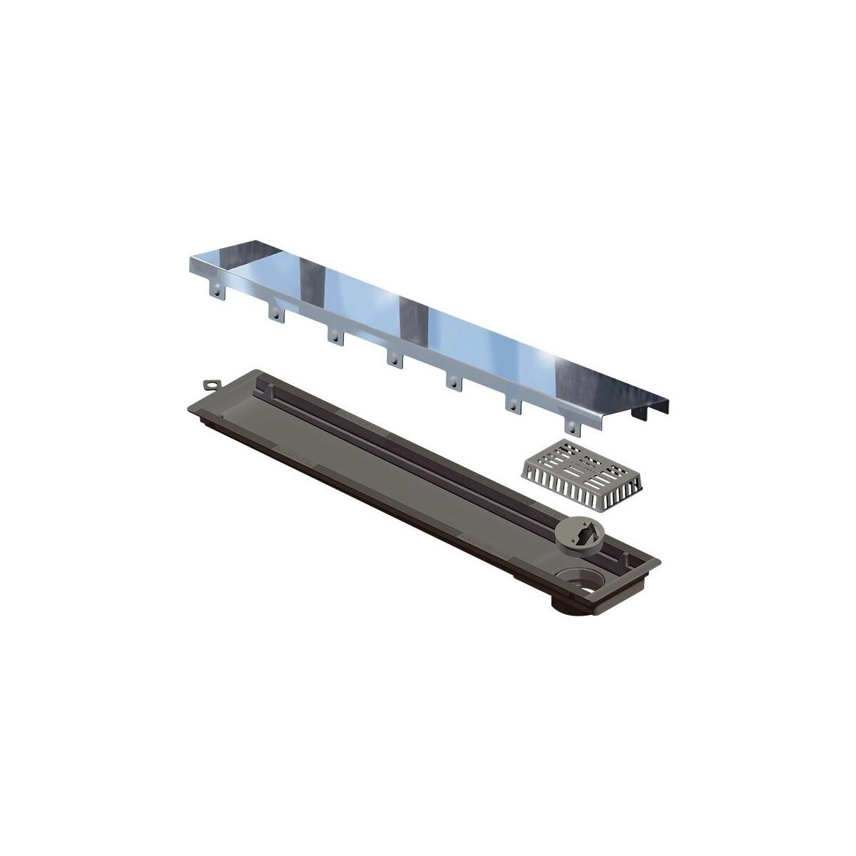 Ralo Linear Seco Lateral 50cm Inox Novii - Acabamento Premium