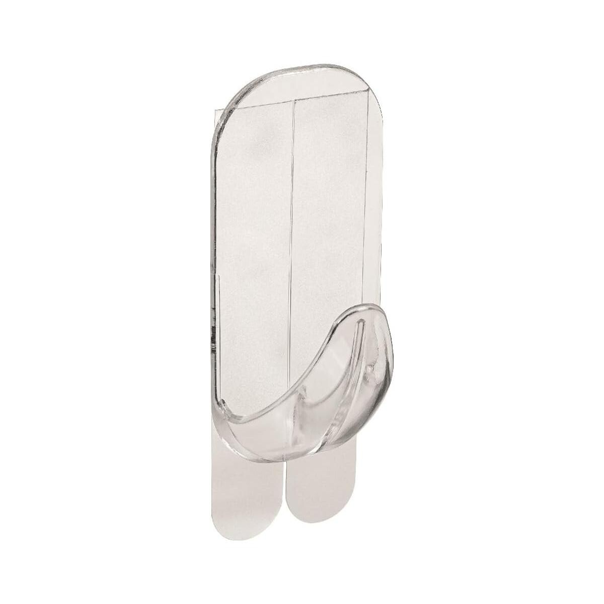Gancho Plástico Reto Adesivo Cristal G - Aplik
