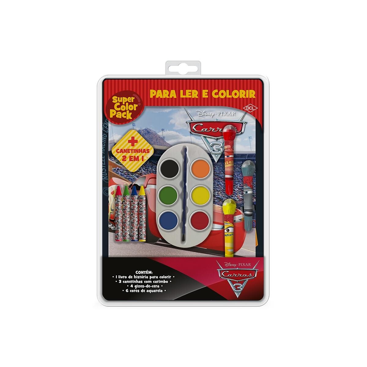 Kit Pintura Infantil Carros 3 Editora Dcl - Criatividade e Diversão