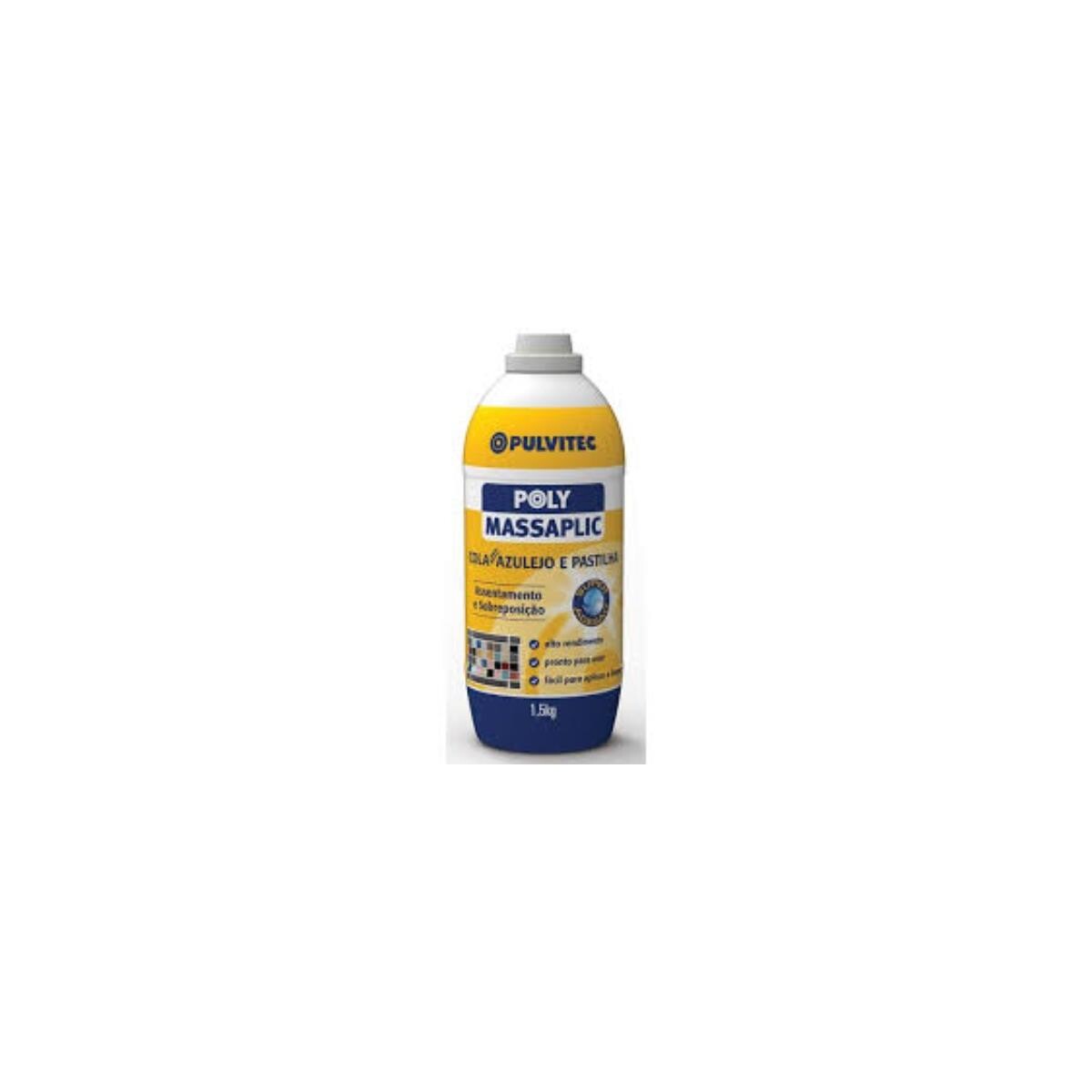 Cola Azulejo Massaplic Pulvitec 1,5kg Pronta Uso