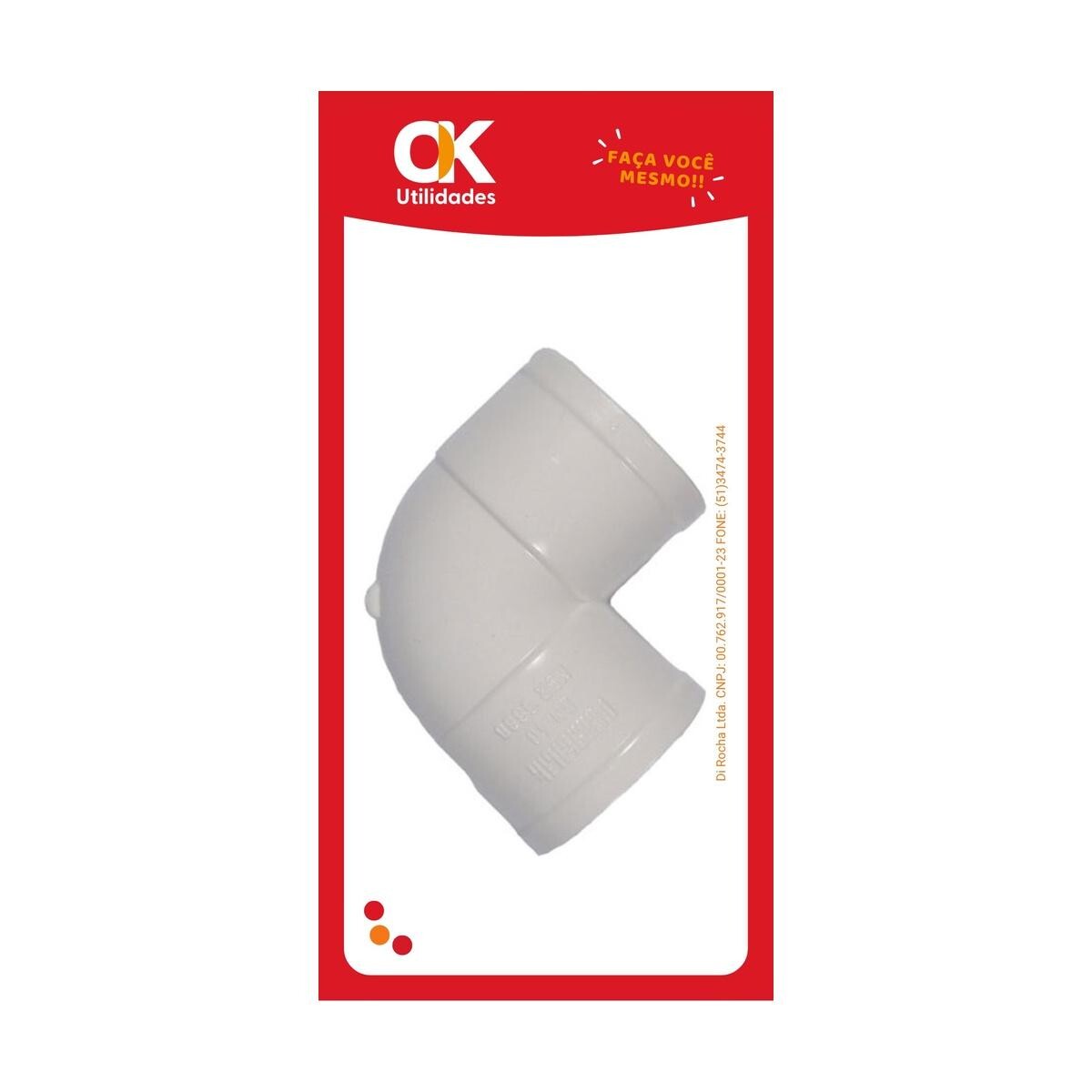 Joelho para Esgoto Ok Utilidades 40mm 90 Graus